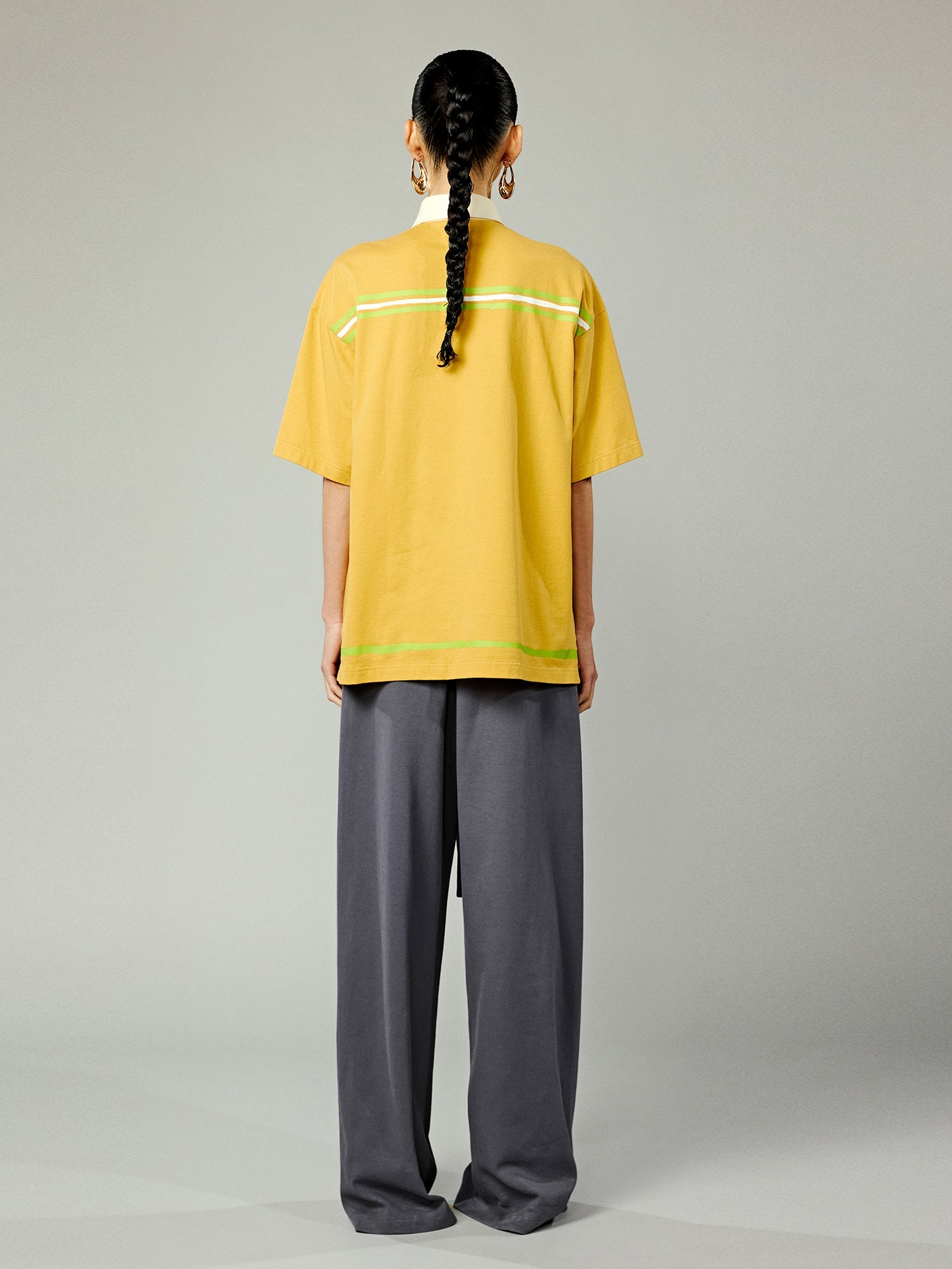 Illusion tie polo shirt