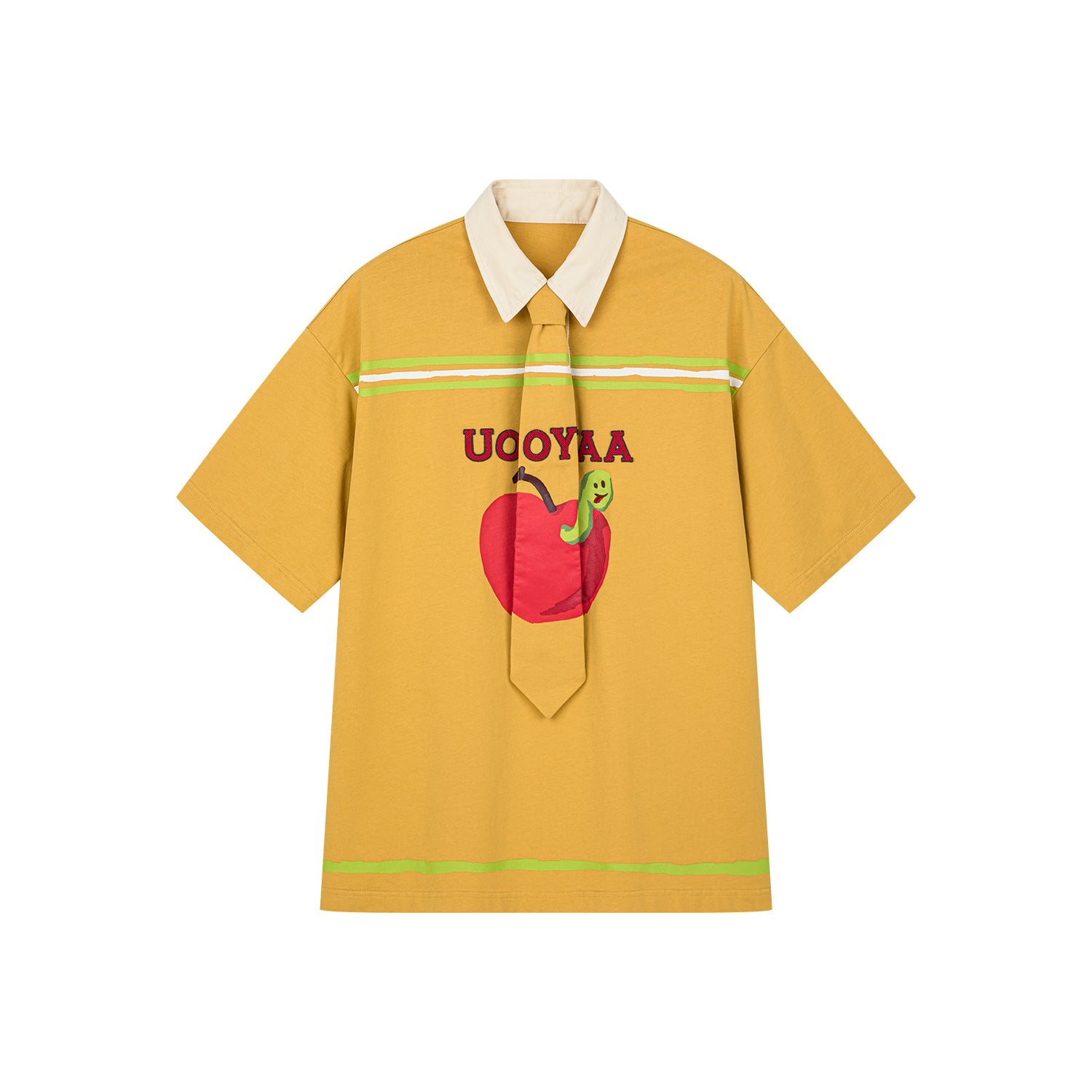 Illusion tie polo shirt