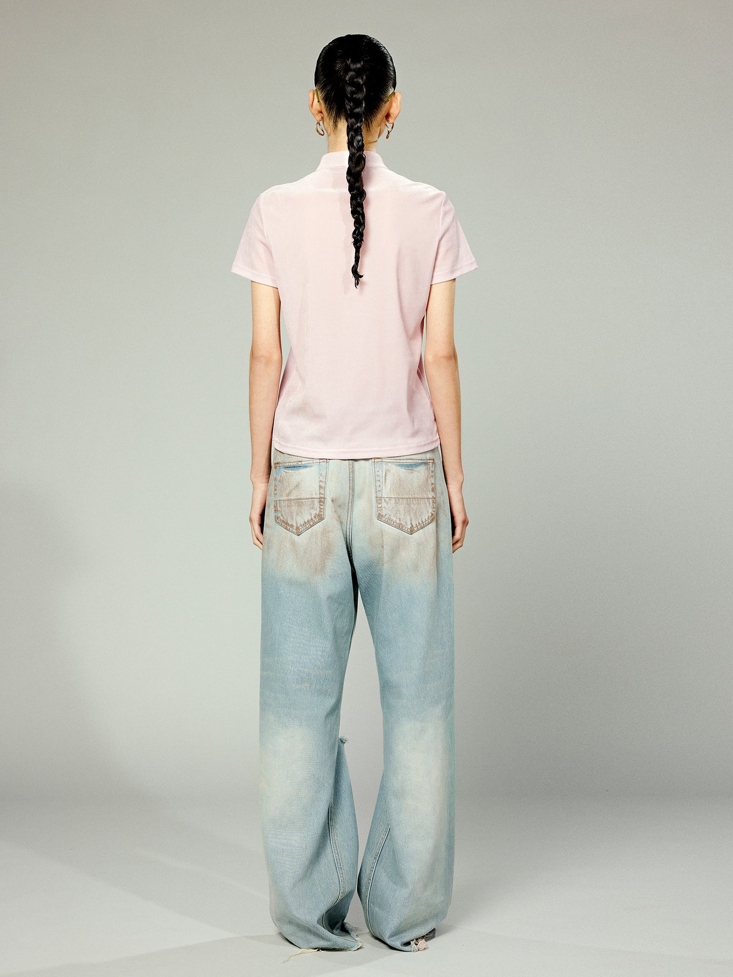 Graffiti Panda New Chinese Style Button-up T-Shirt