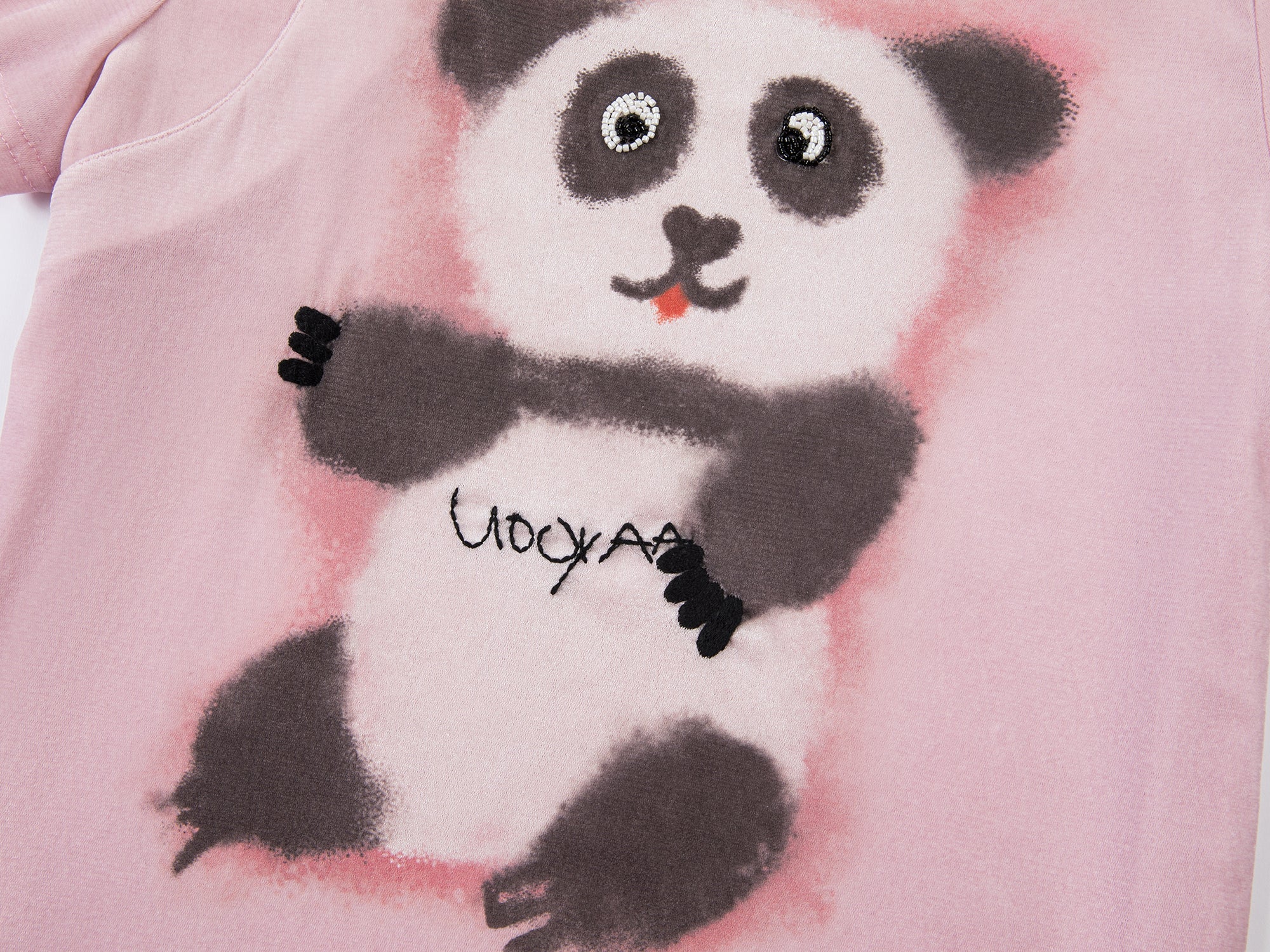 Graffiti Panda New Chinese Style Button-up T-Shirt