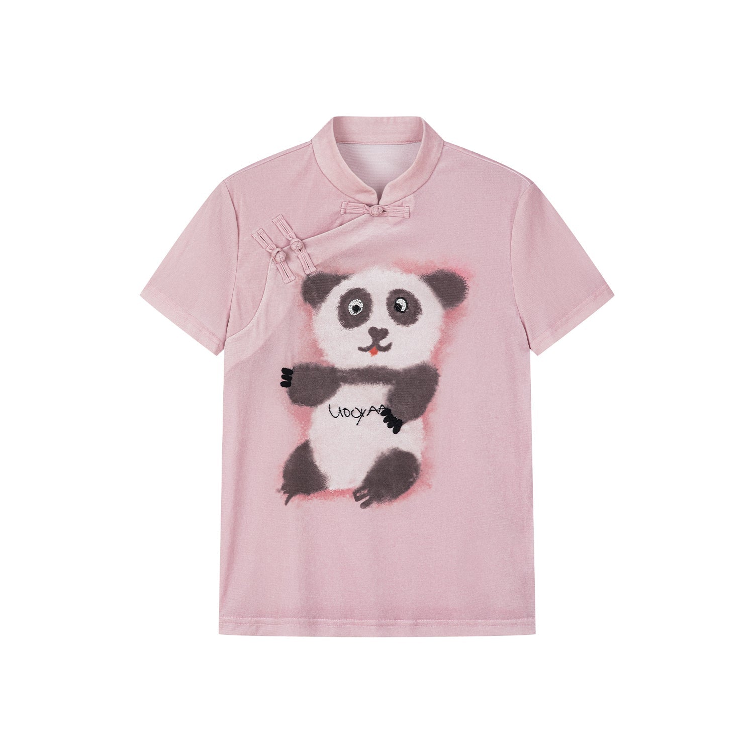 グラフィティパンダの新作中国風ボタンアップTシャツ