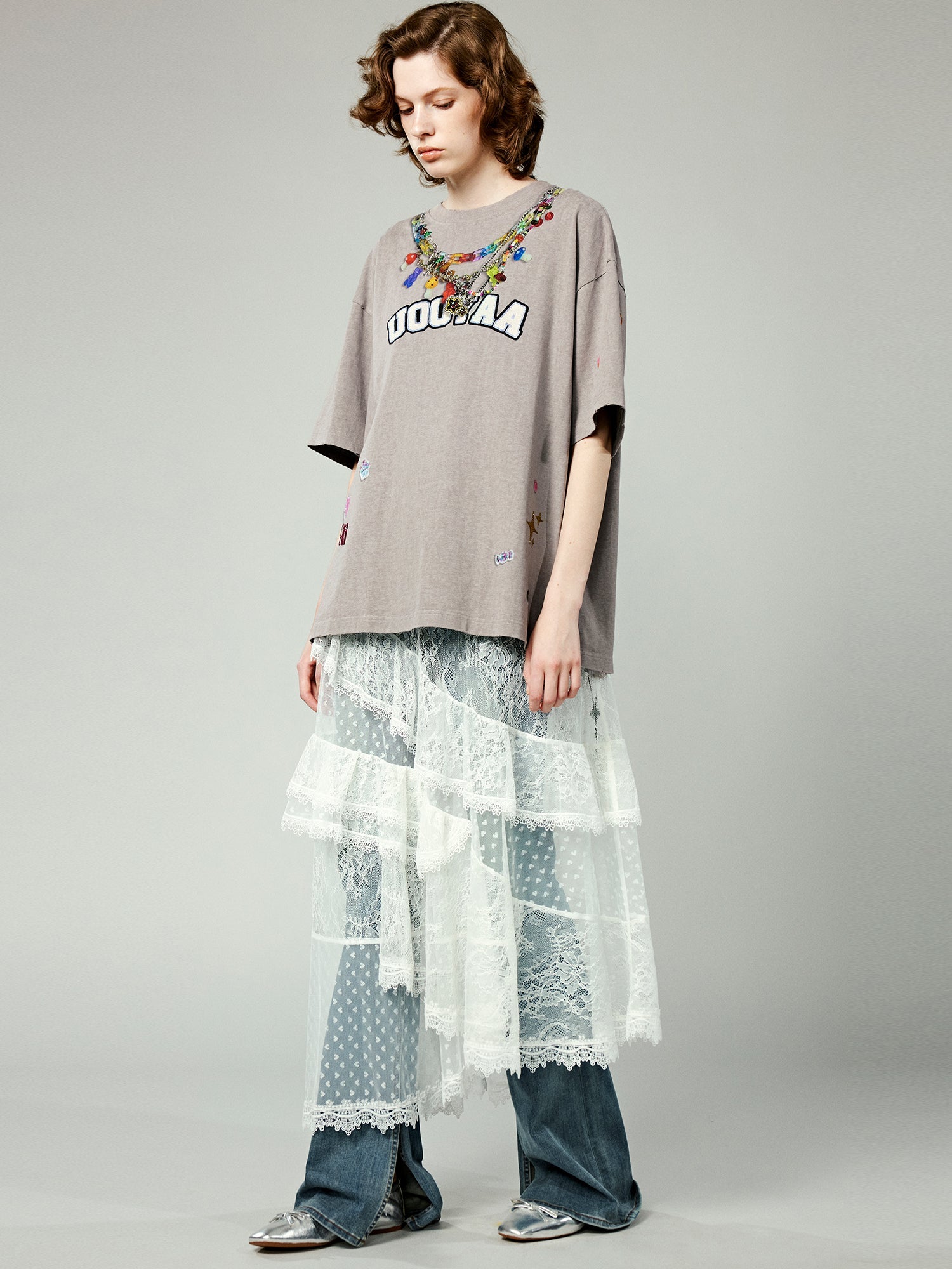 Tromp l'oeil chain print t-shirt