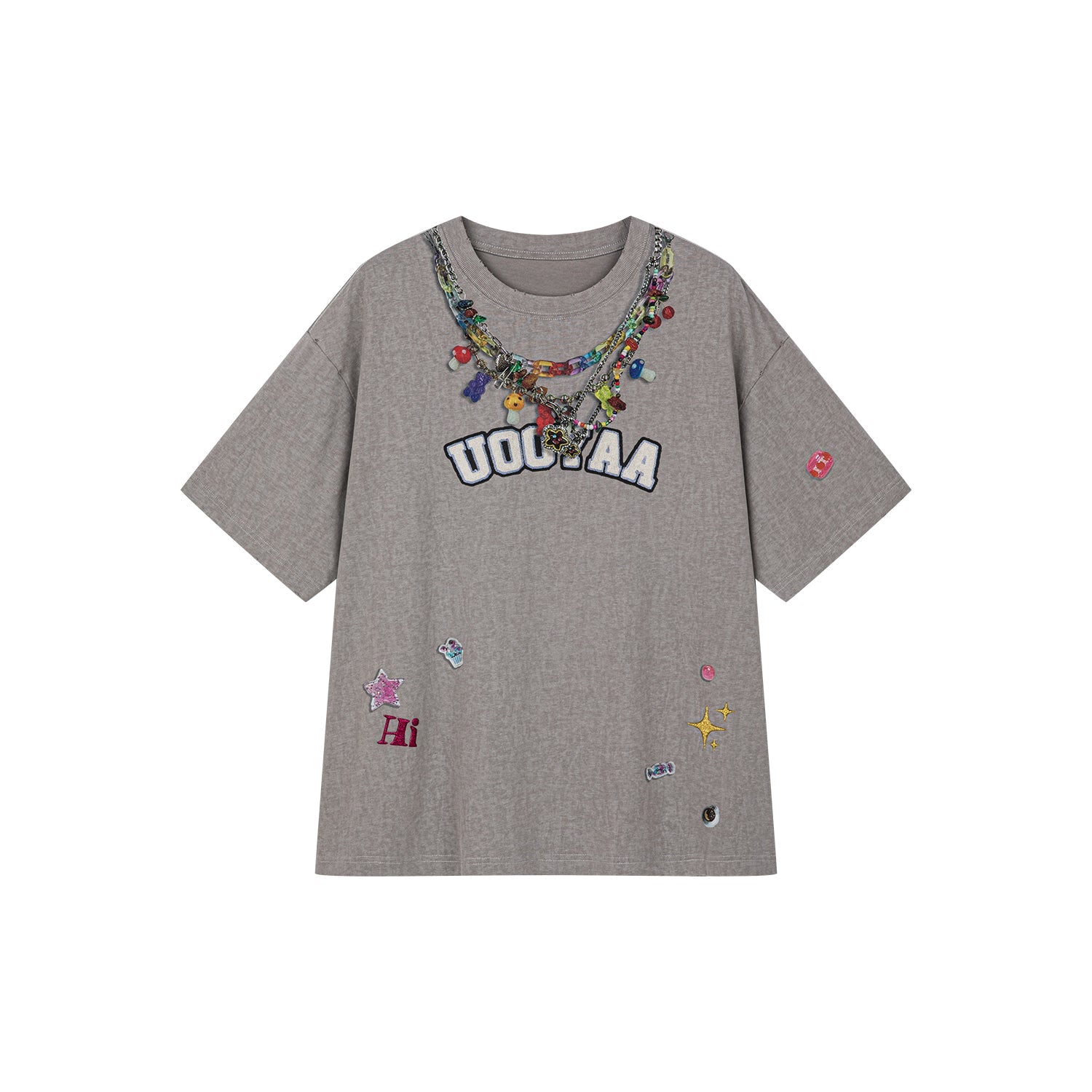 Tromp l'oeil chain print t-shirt
