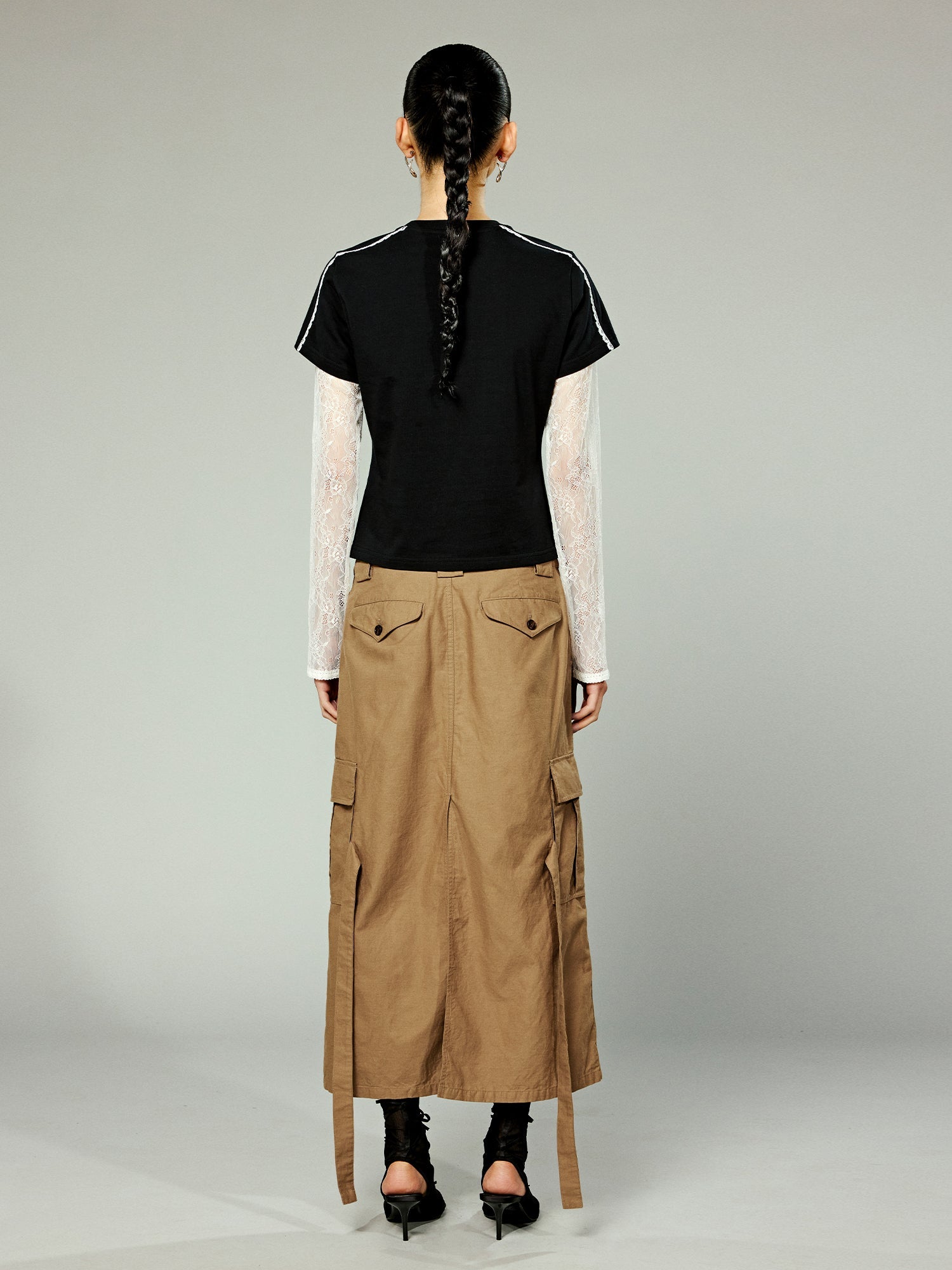 Cozy panda faux layered t-shirt