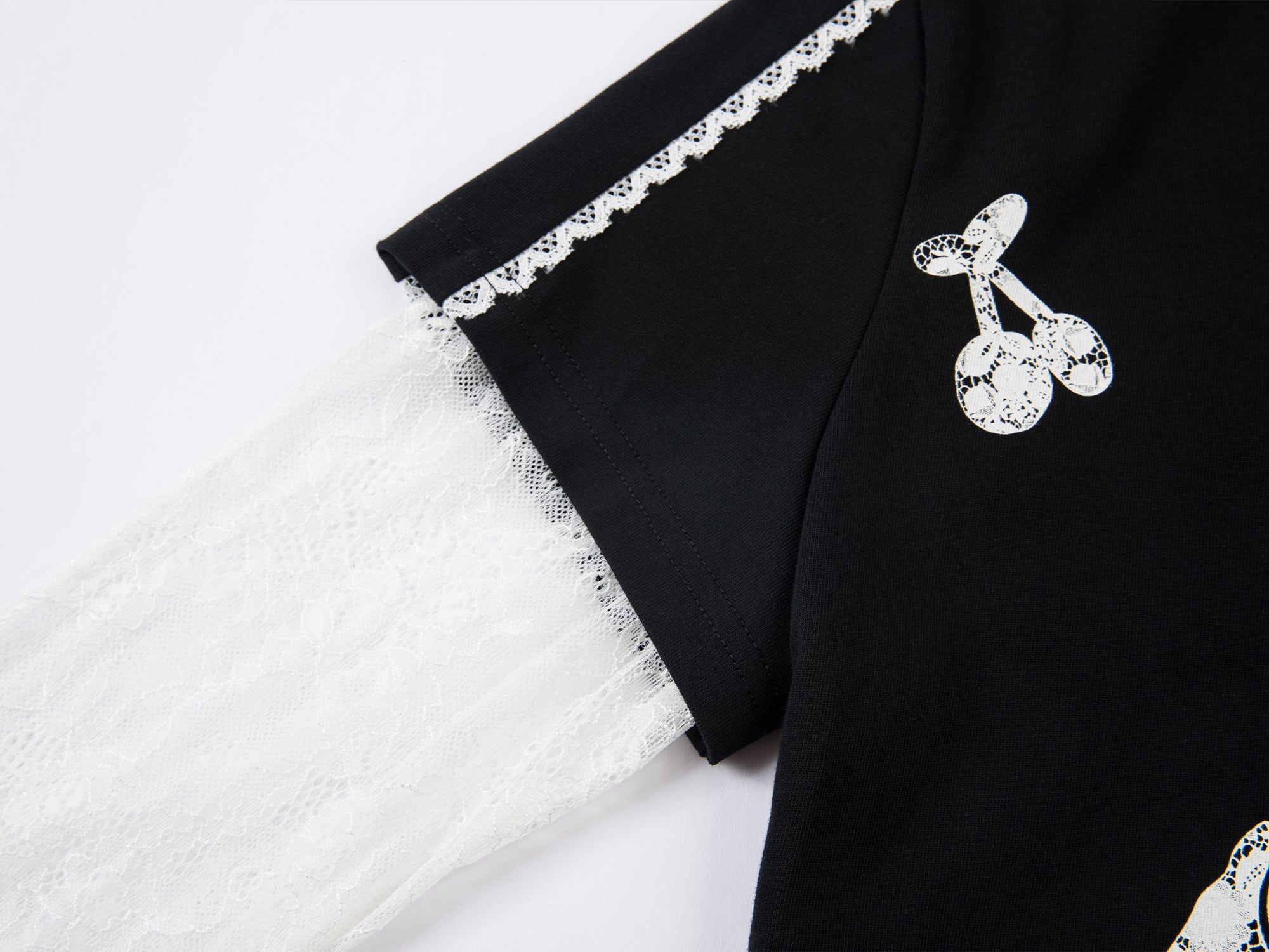 Cozy panda faux layered t-shirt