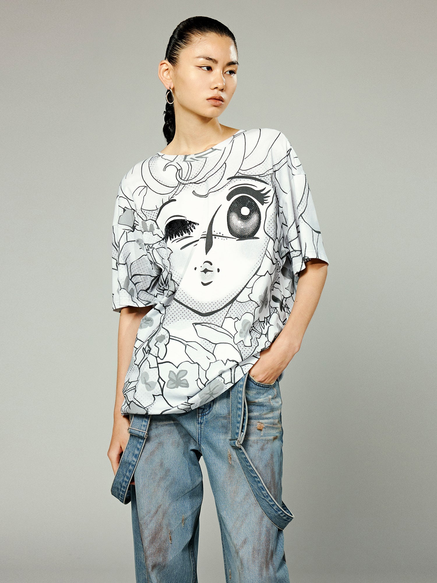 Pop art comic girl t-shirt