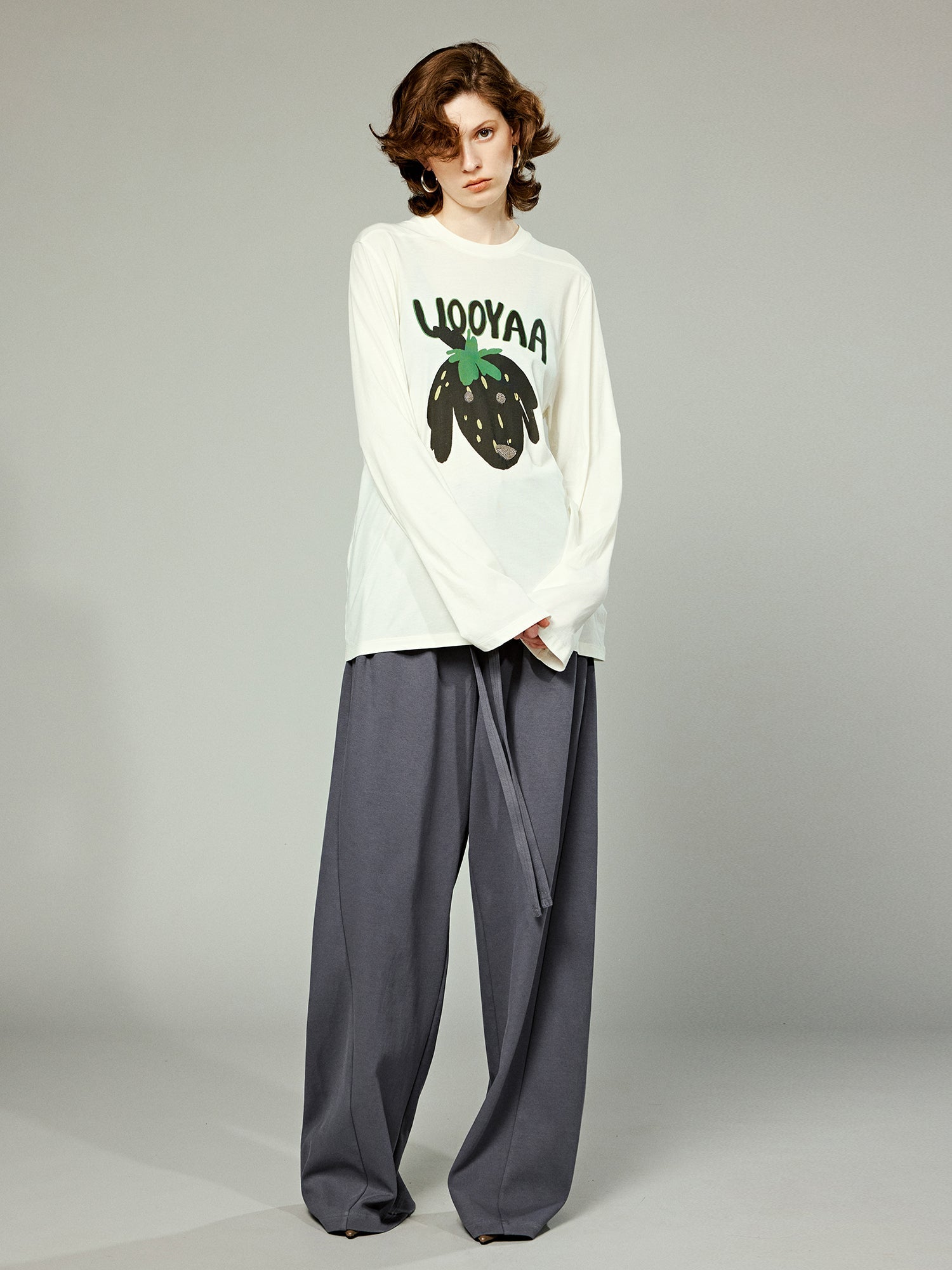 Strawberry print long sleeve t-shirt