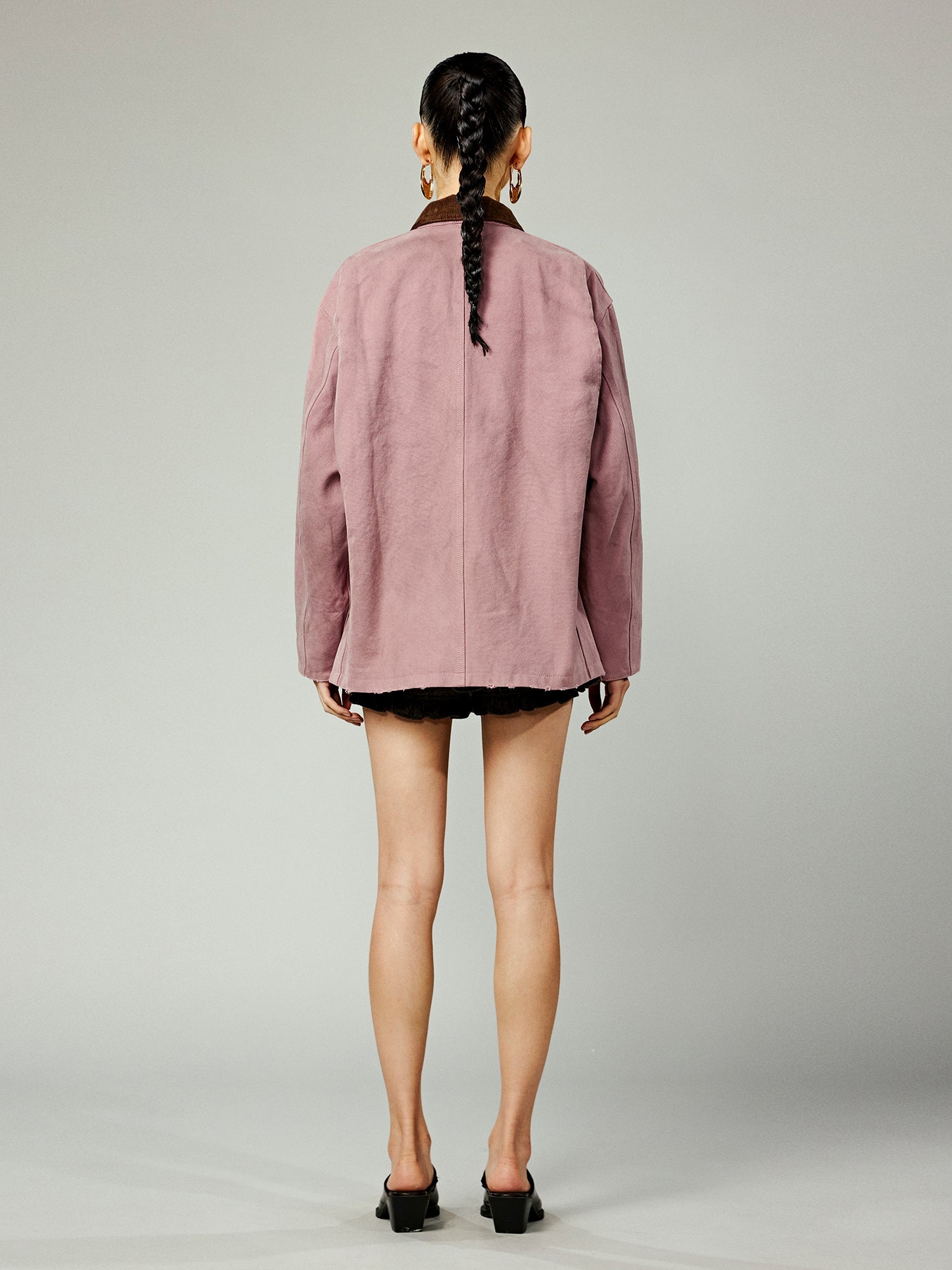 Embroidered canvas work jacket