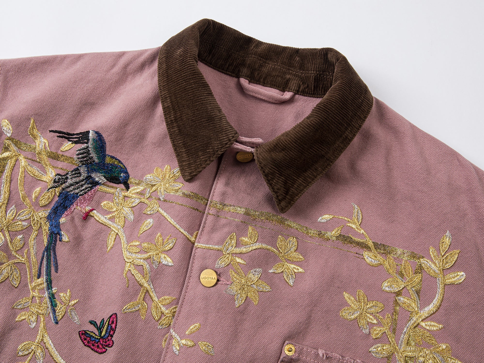 Embroidered canvas work jacket