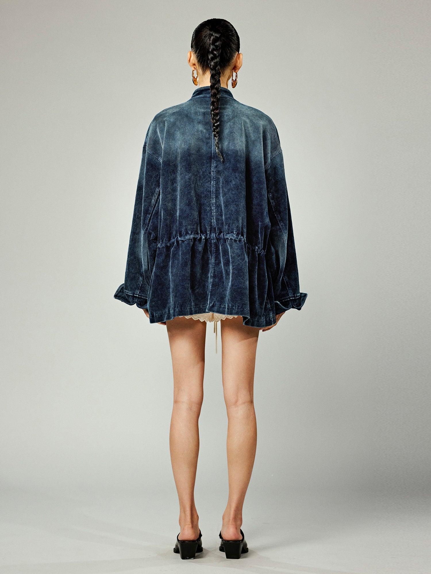 Modern Chinese-style washed corduroy jacket