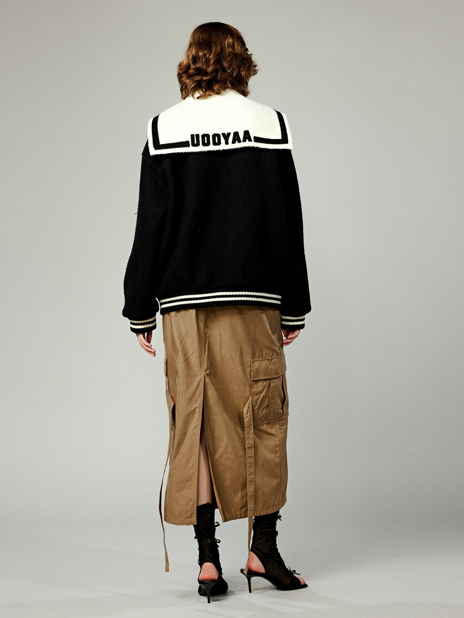 Sailor collar baseball jacket