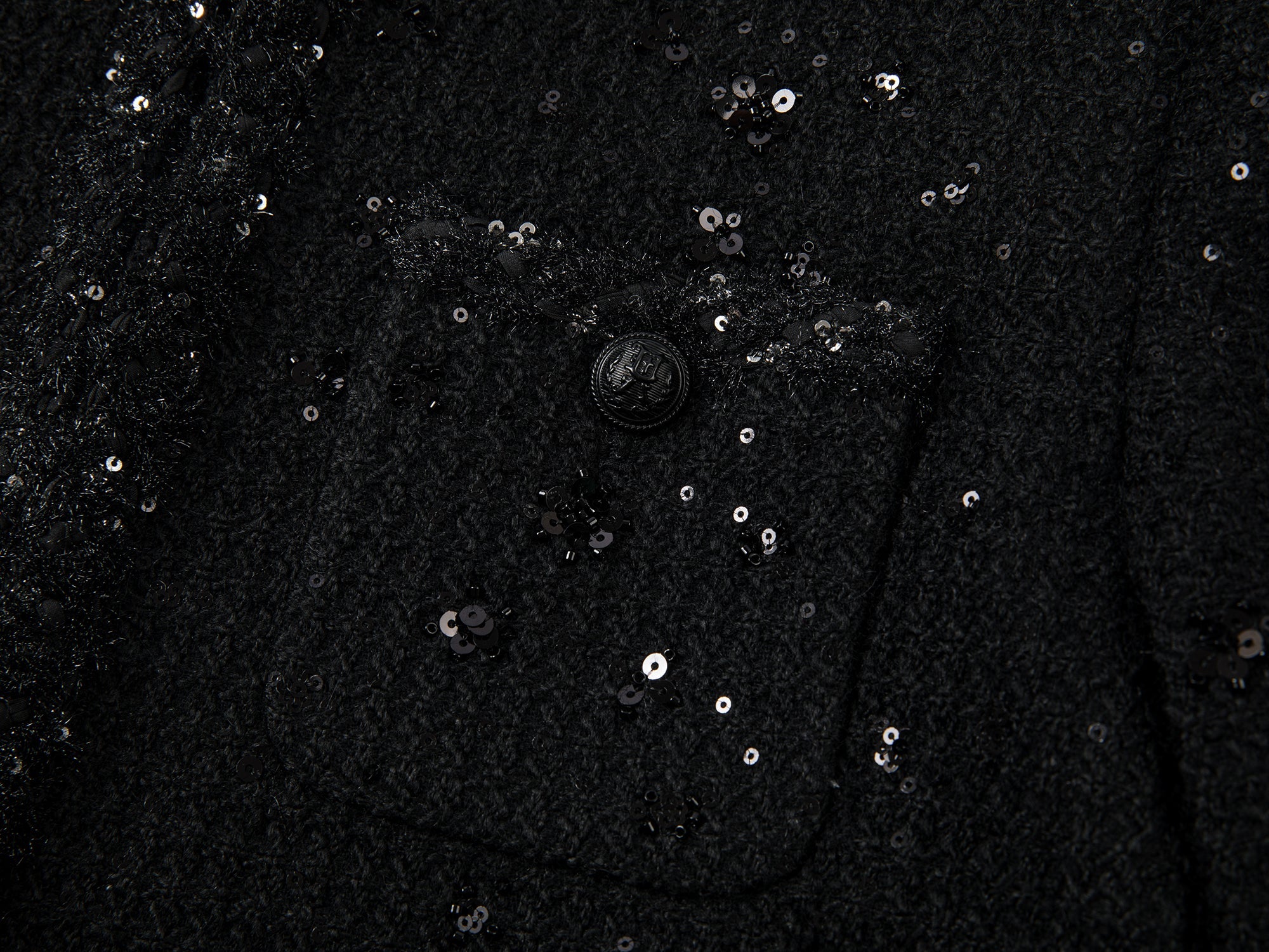 Floral sequin boxy-fit jacket