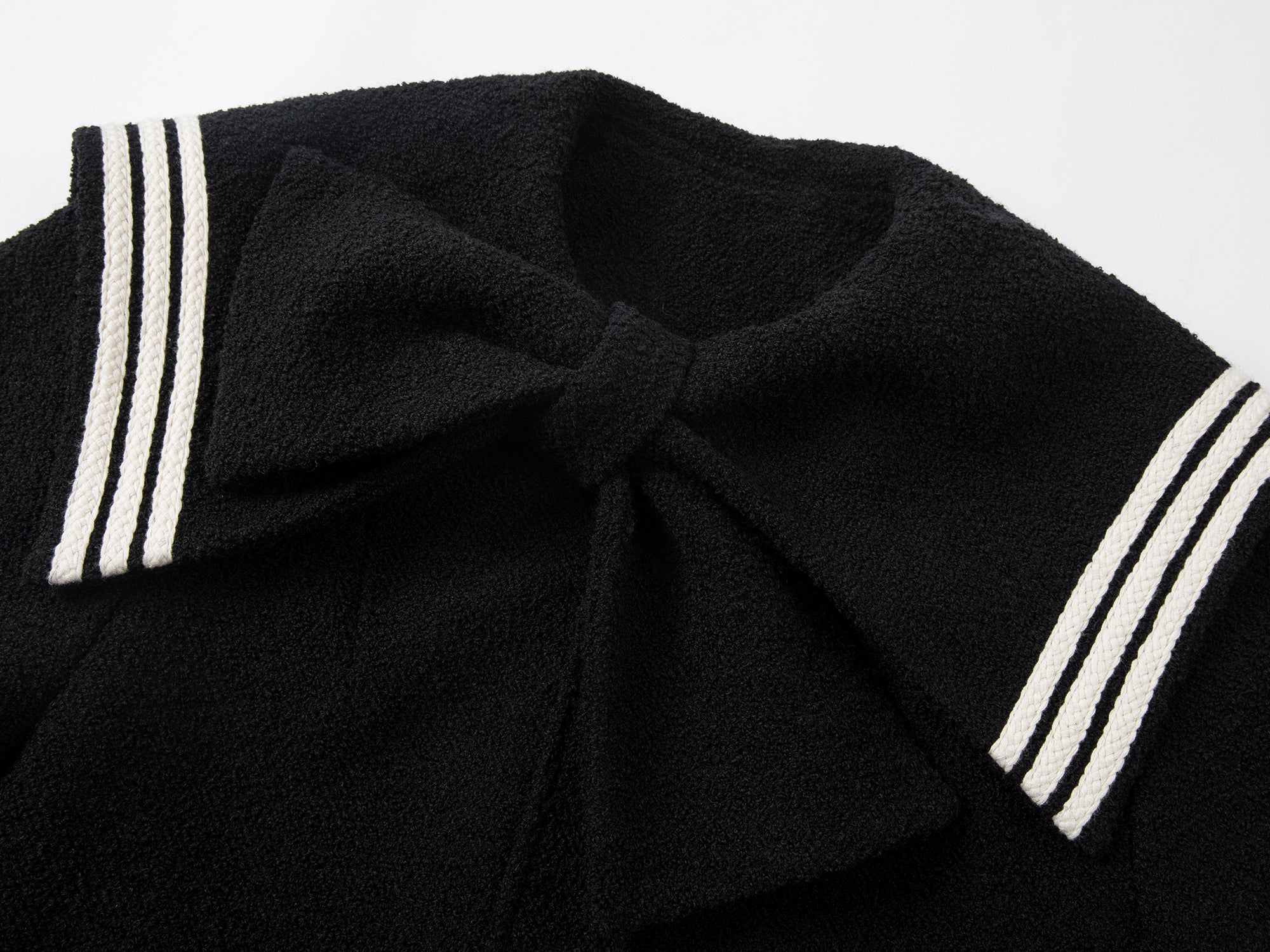 Tweed sailor collar jacket