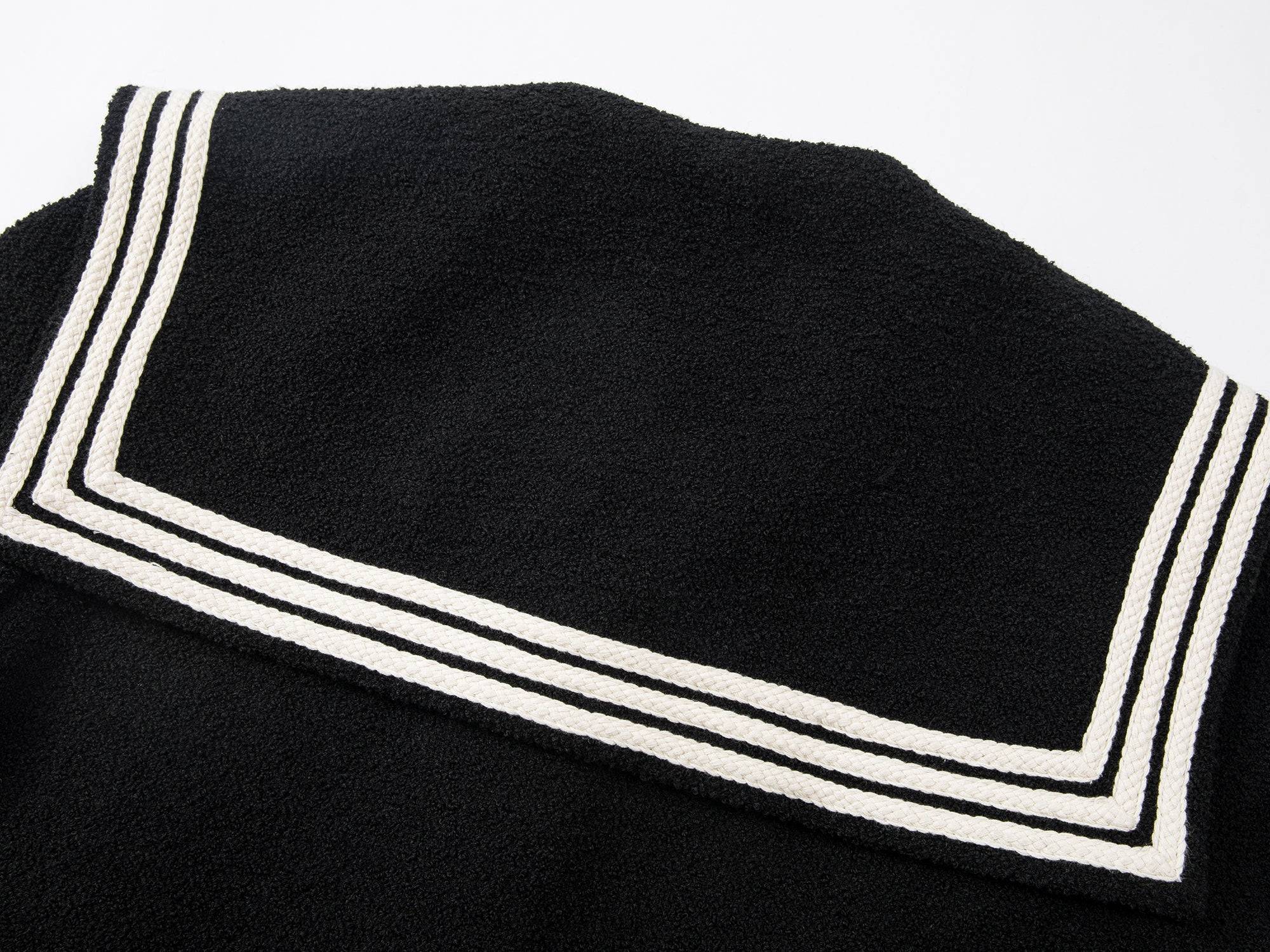 Tweed sailor collar jacket