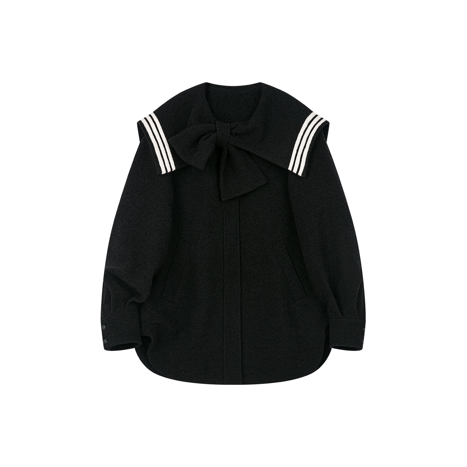 Tweed sailor collar jacket