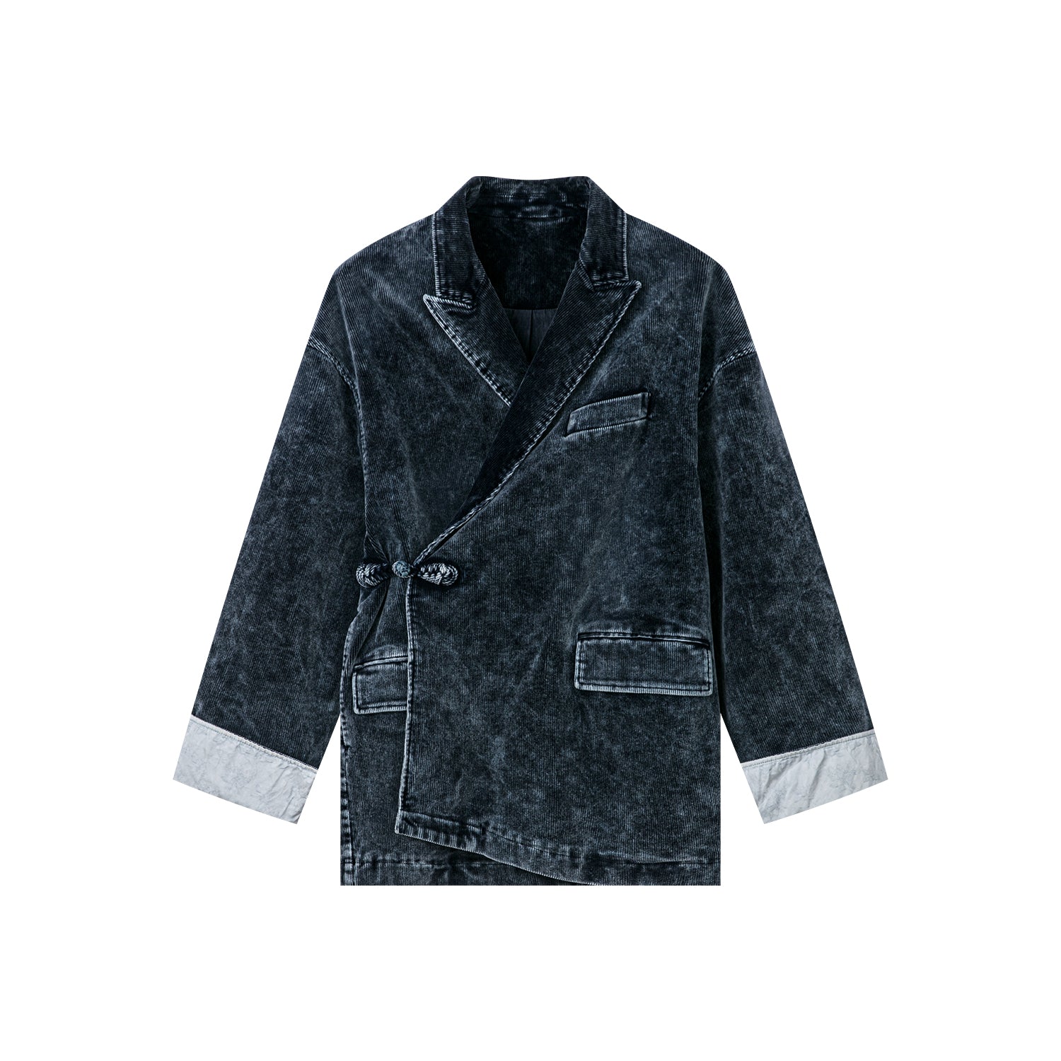 Modern Chinese-style washed corduroy blazer