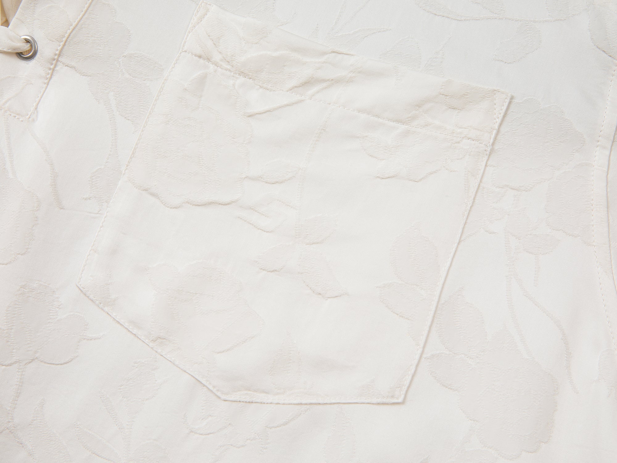 Satin jacquard sailor collar blouse