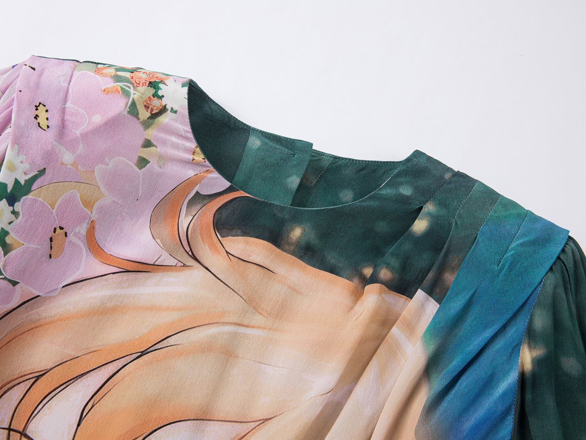 Colorful comic girl long sleeved top