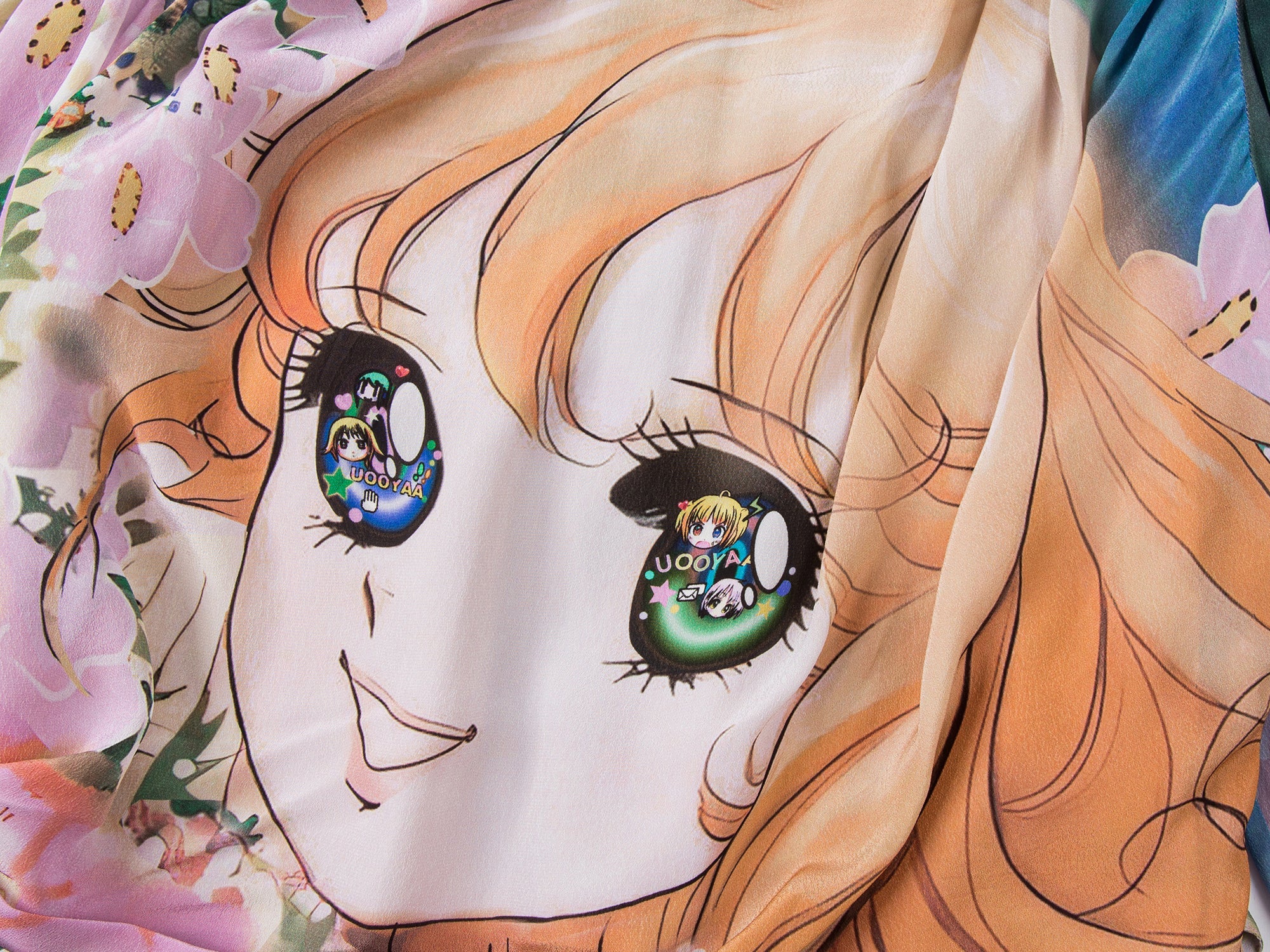 Colorful comic girl long sleeved top