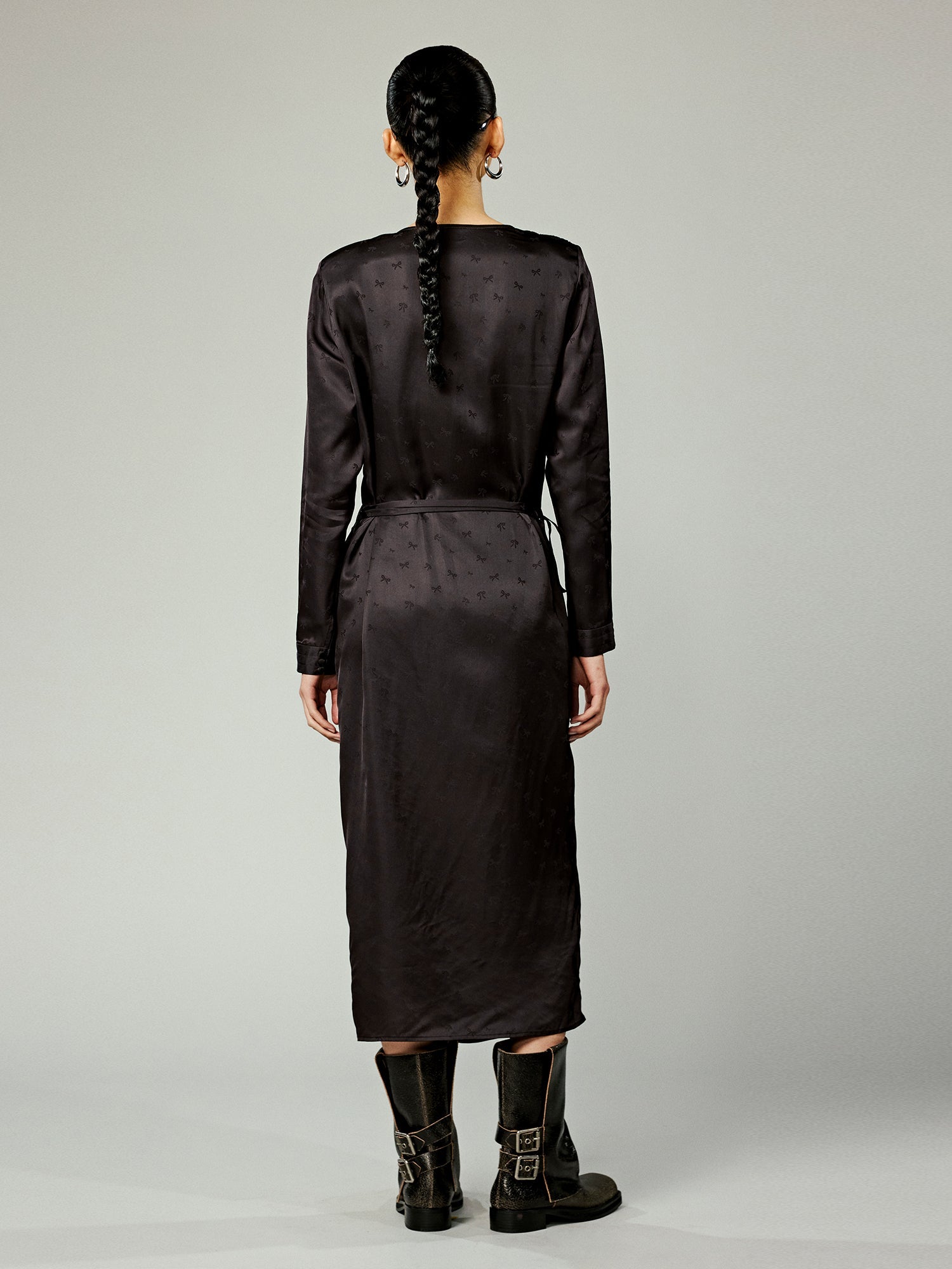 Wrap dress with embellishemts