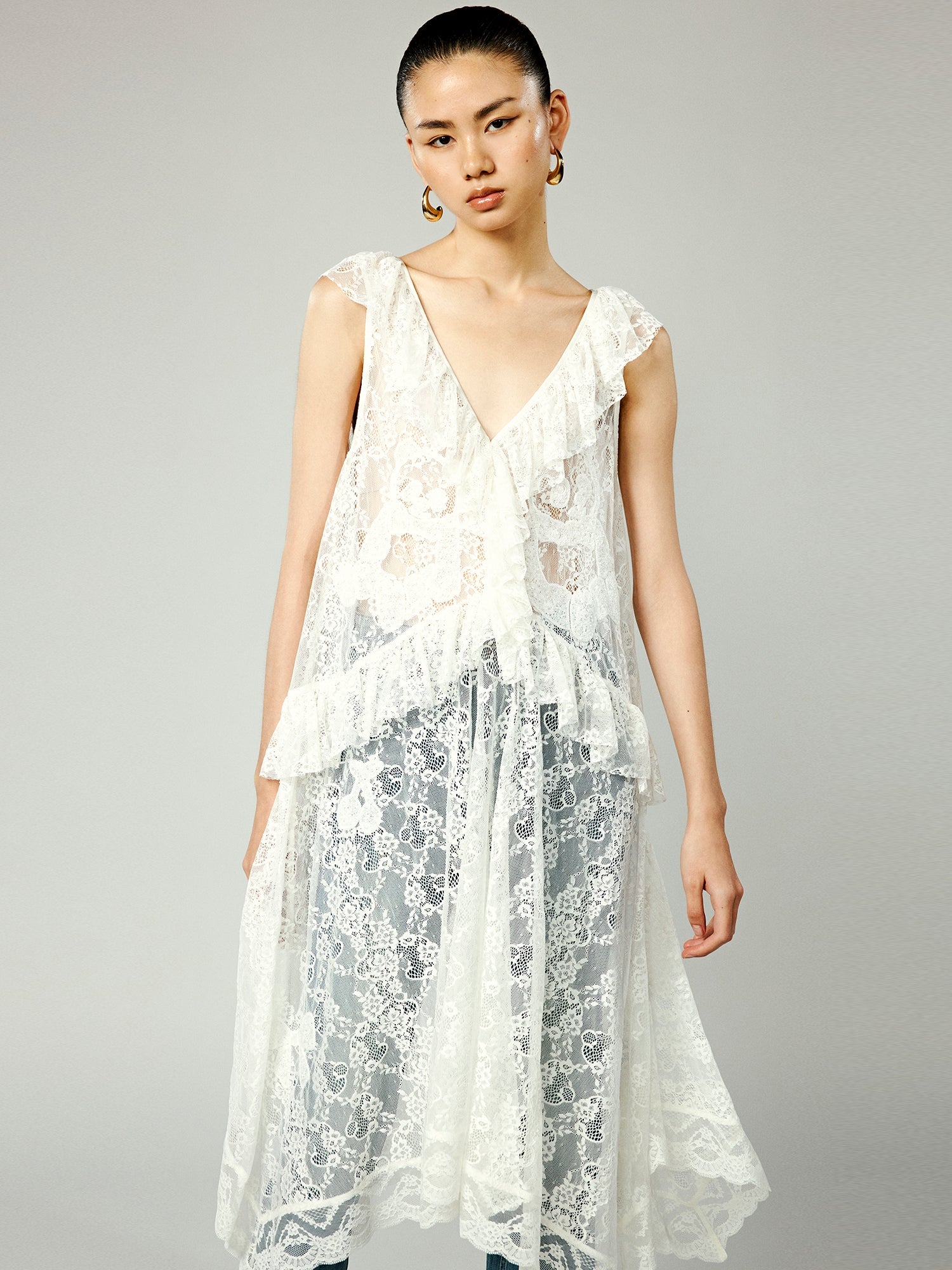 Romantic lace maxi dress