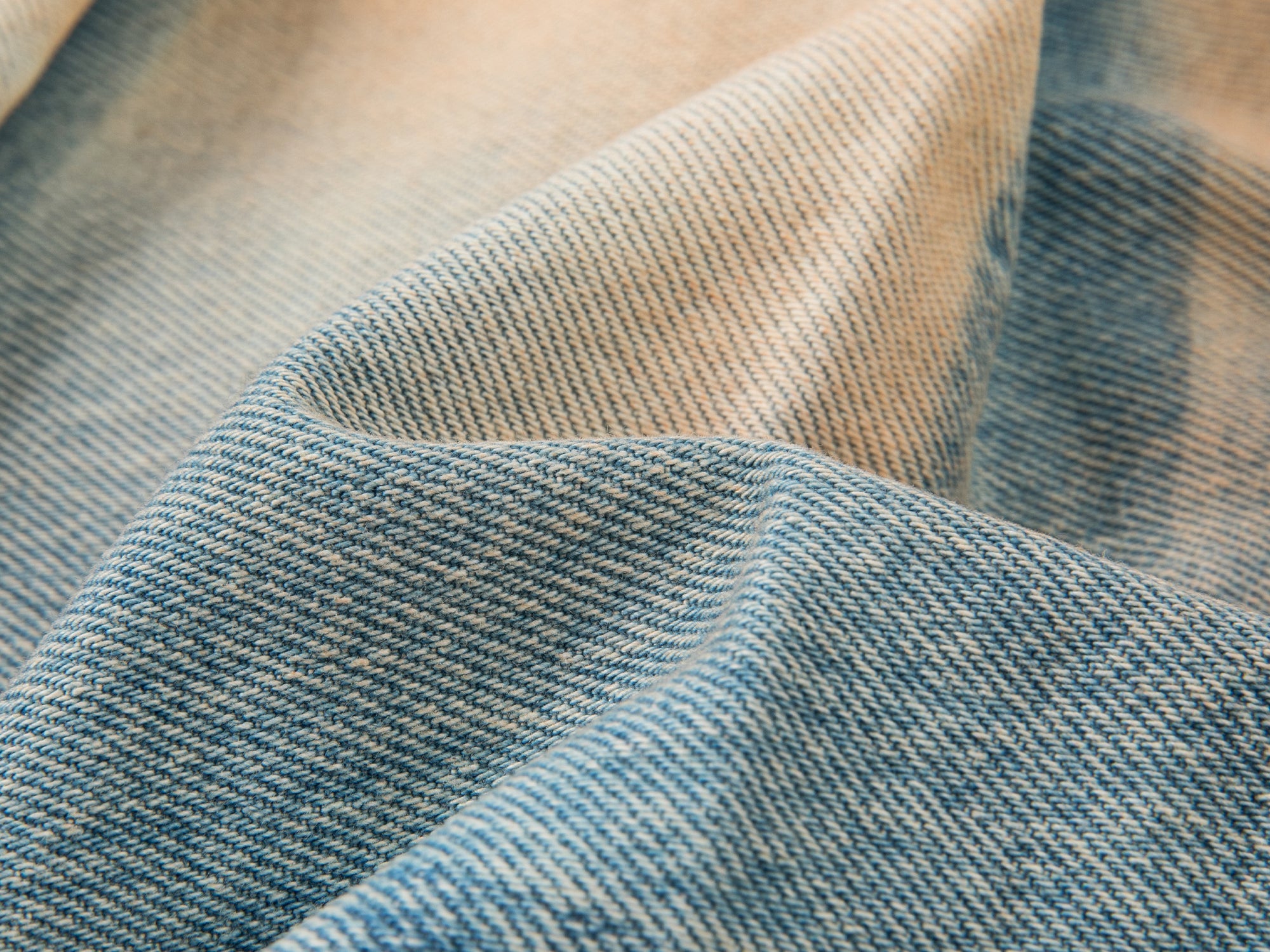 Vintage distressed bow denim pleated skirt