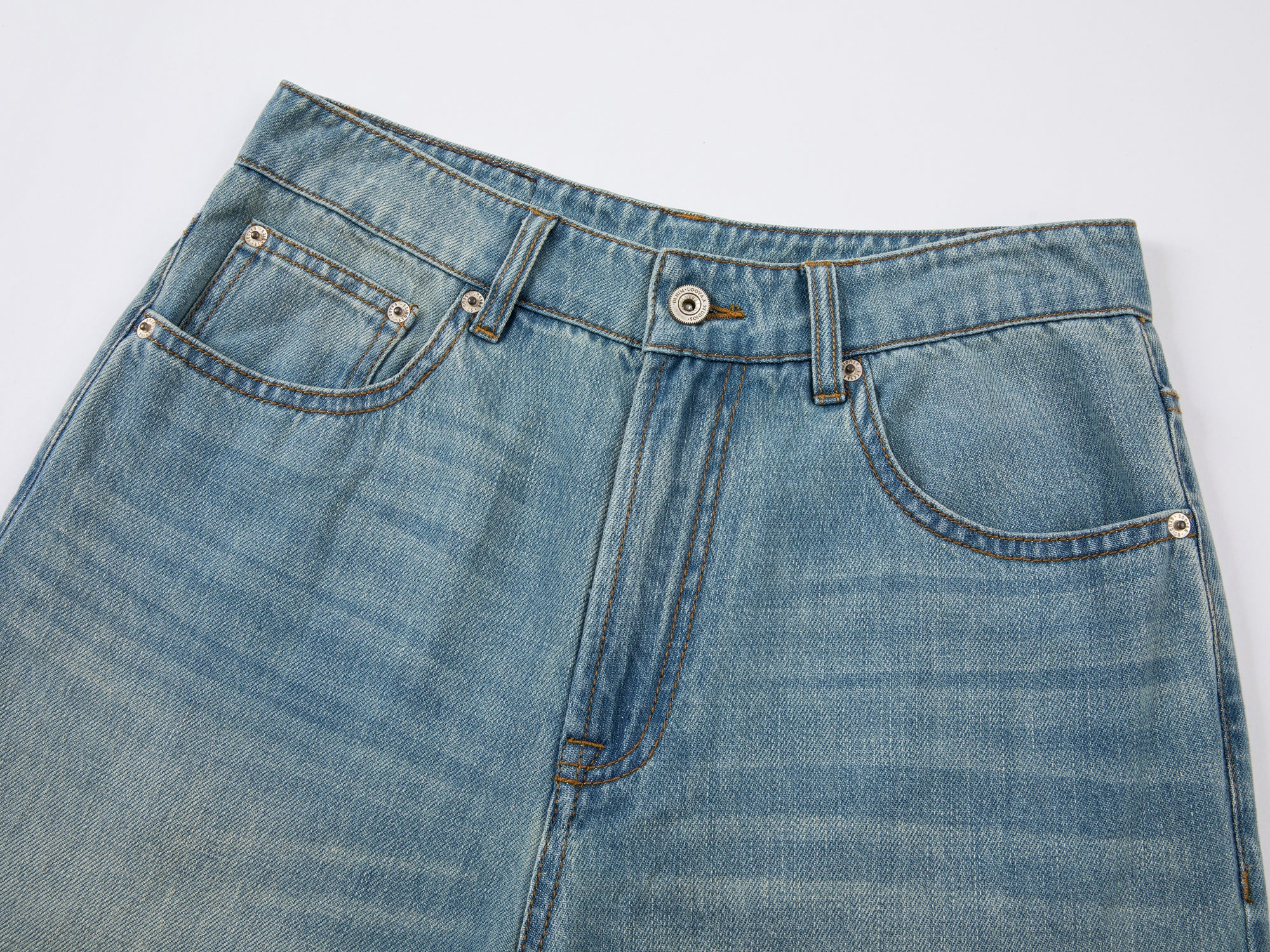 Playful teddy bear five-pocket jeans