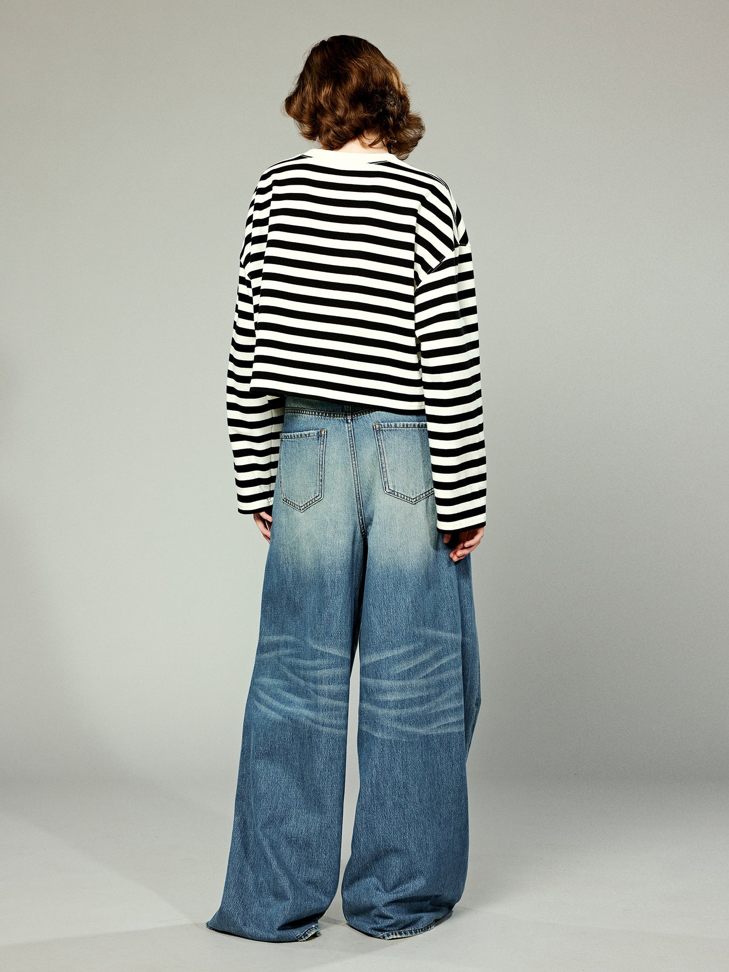 Relaxed fold-over jeans