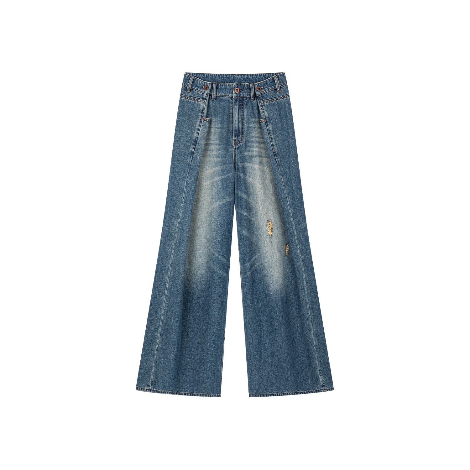 Relaxed fold-over jeans