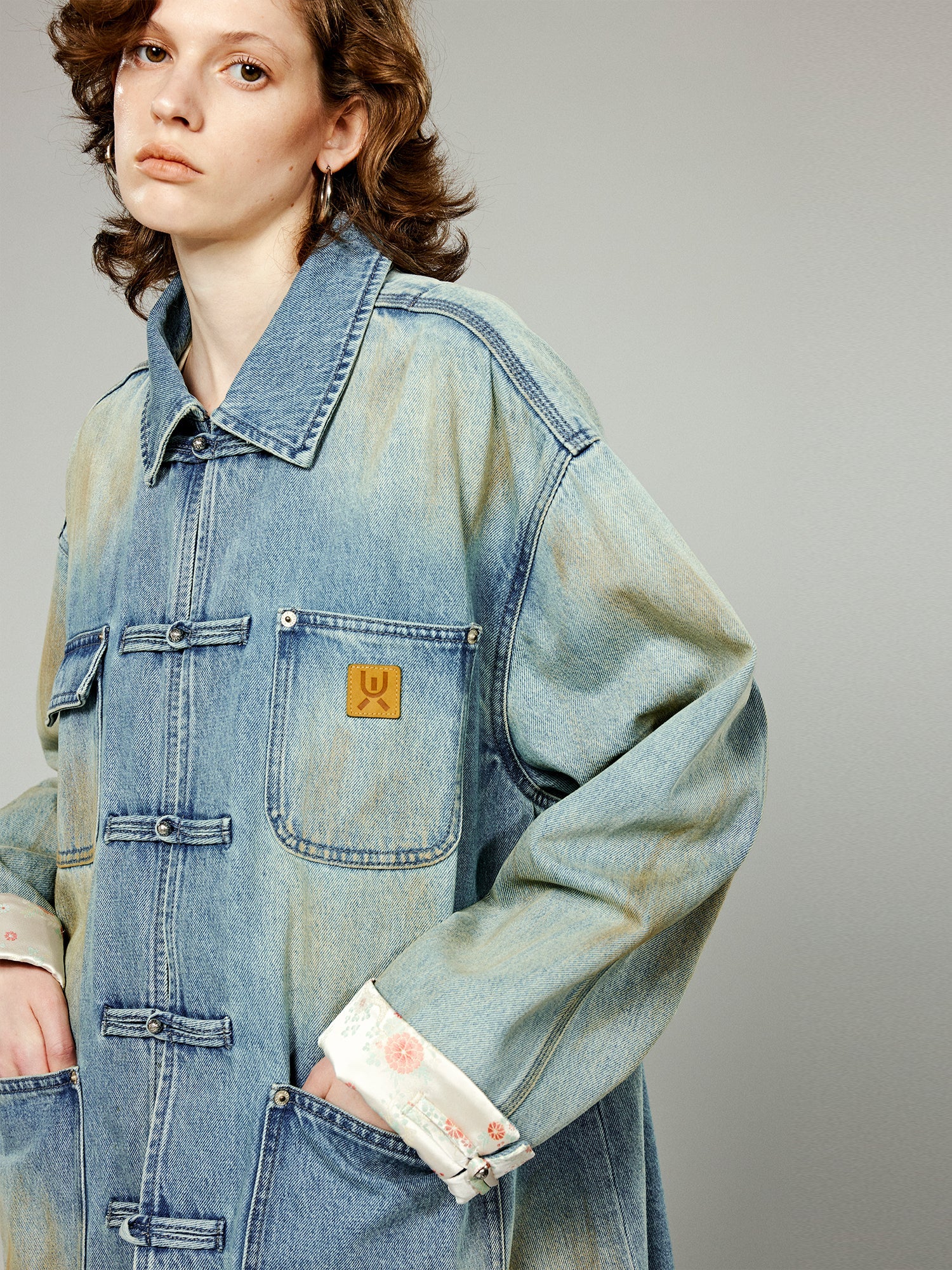 New Chinese-style denim work jacket