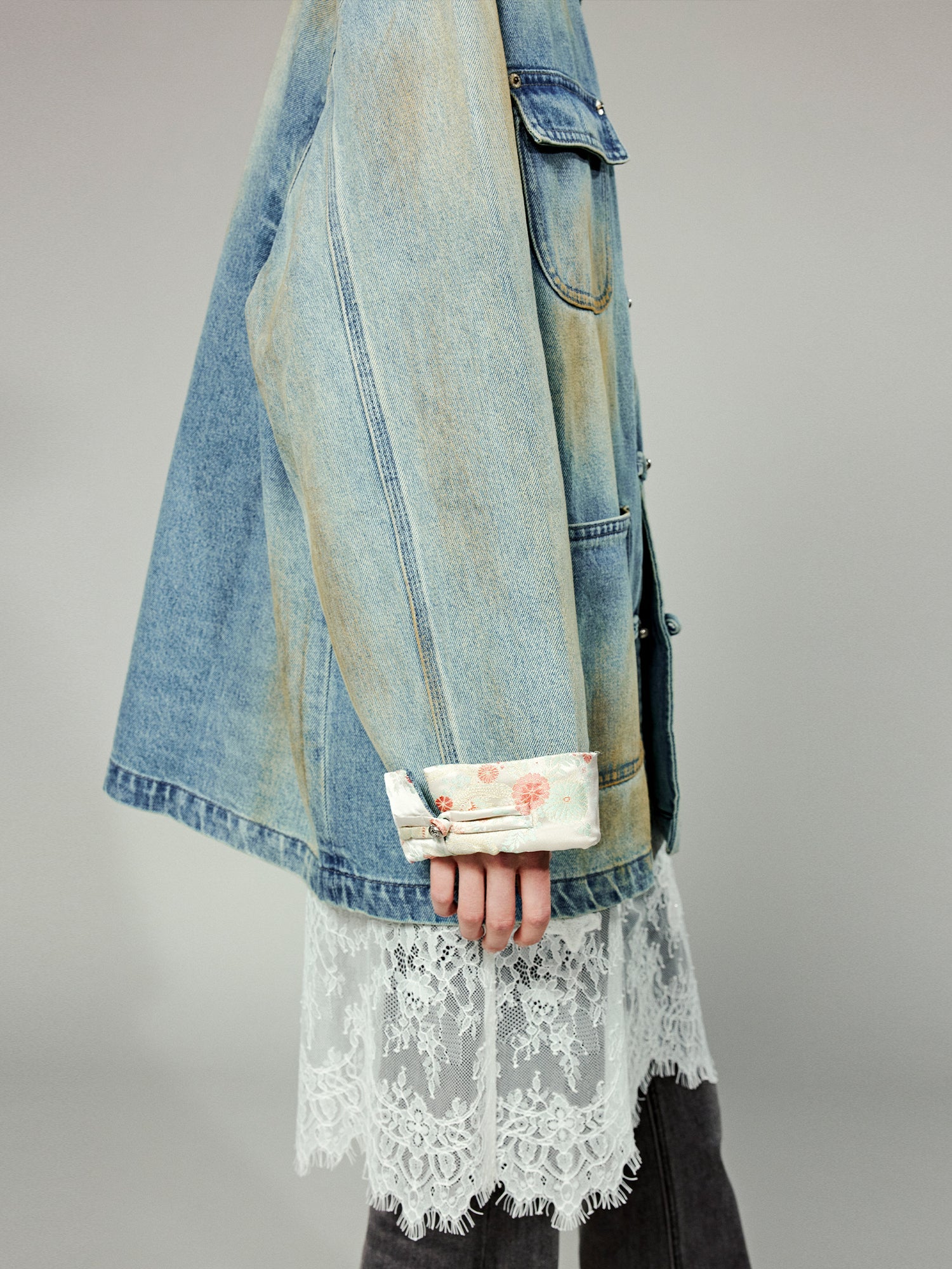 New Chinese-style denim work jacket