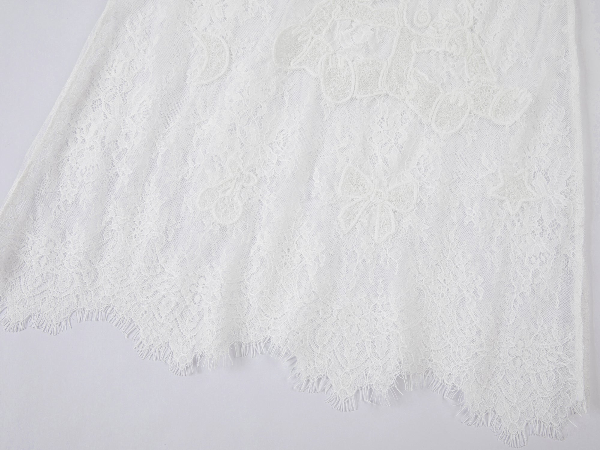 Panda embroidery lace skirt