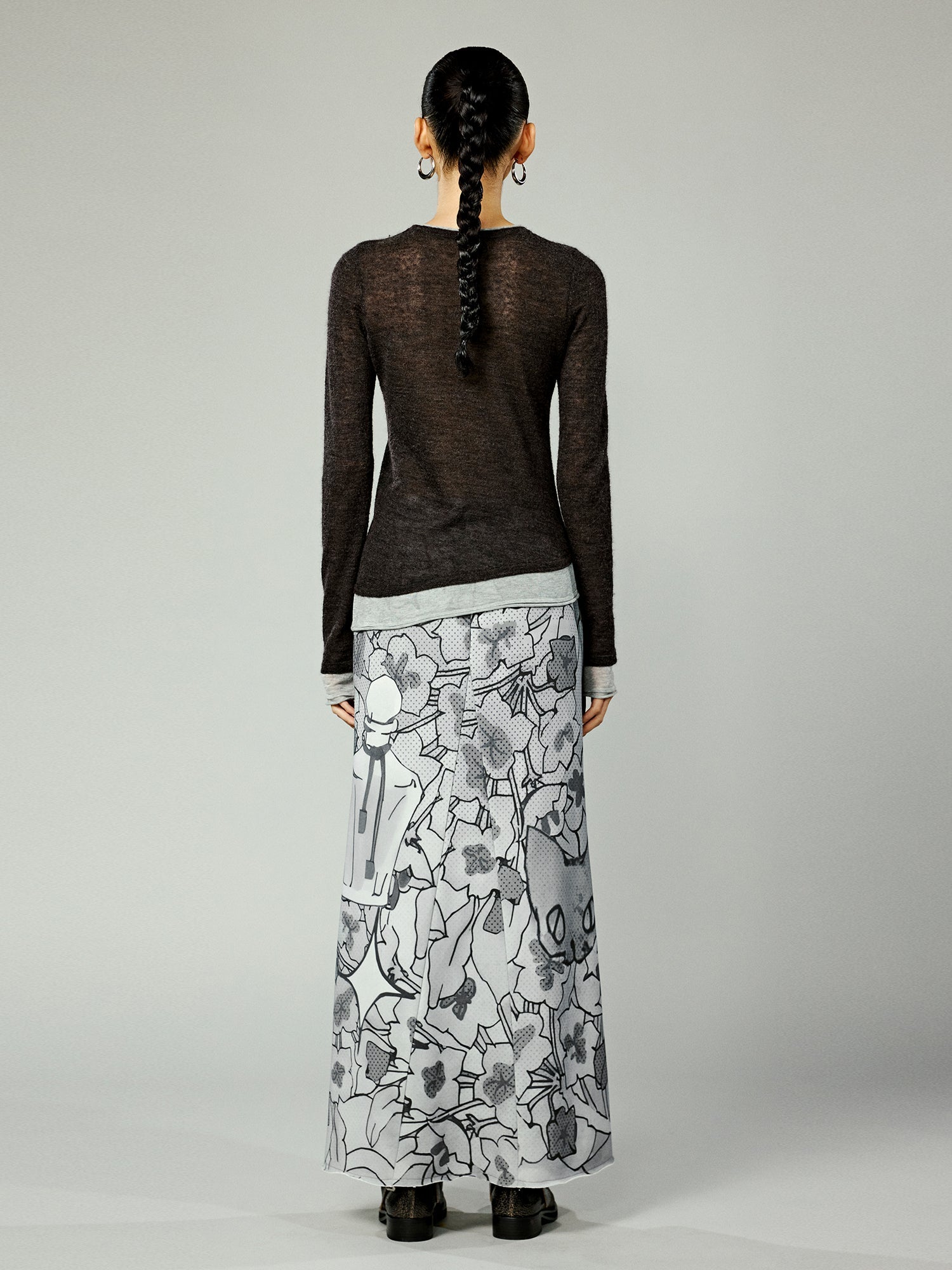 Comic girl mermaid hem skirt