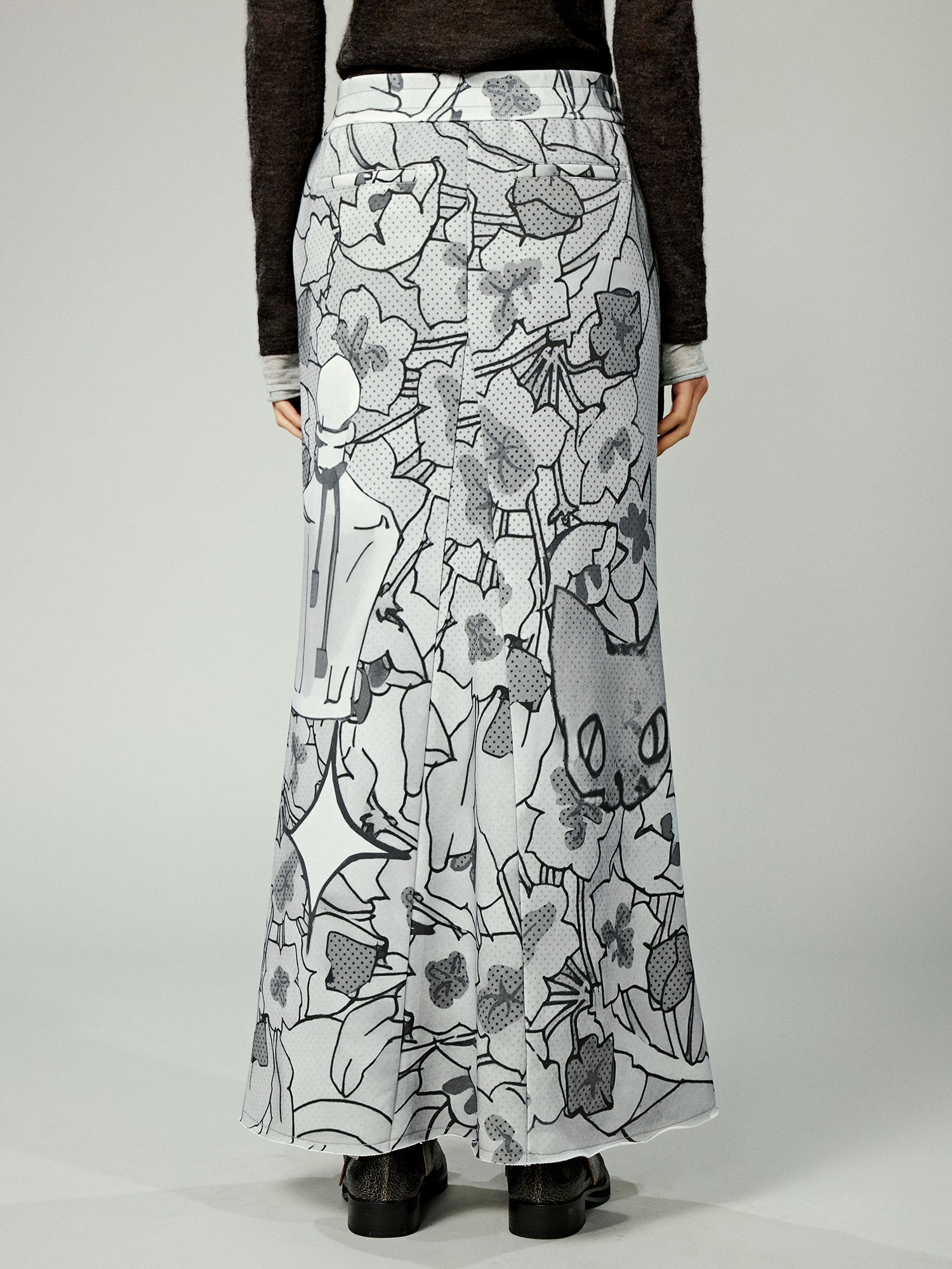 Comic girl mermaid hem skirt