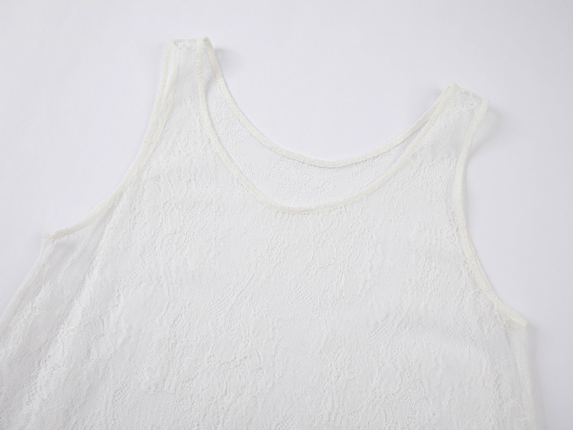 Asymmetrical lace patchwork dress