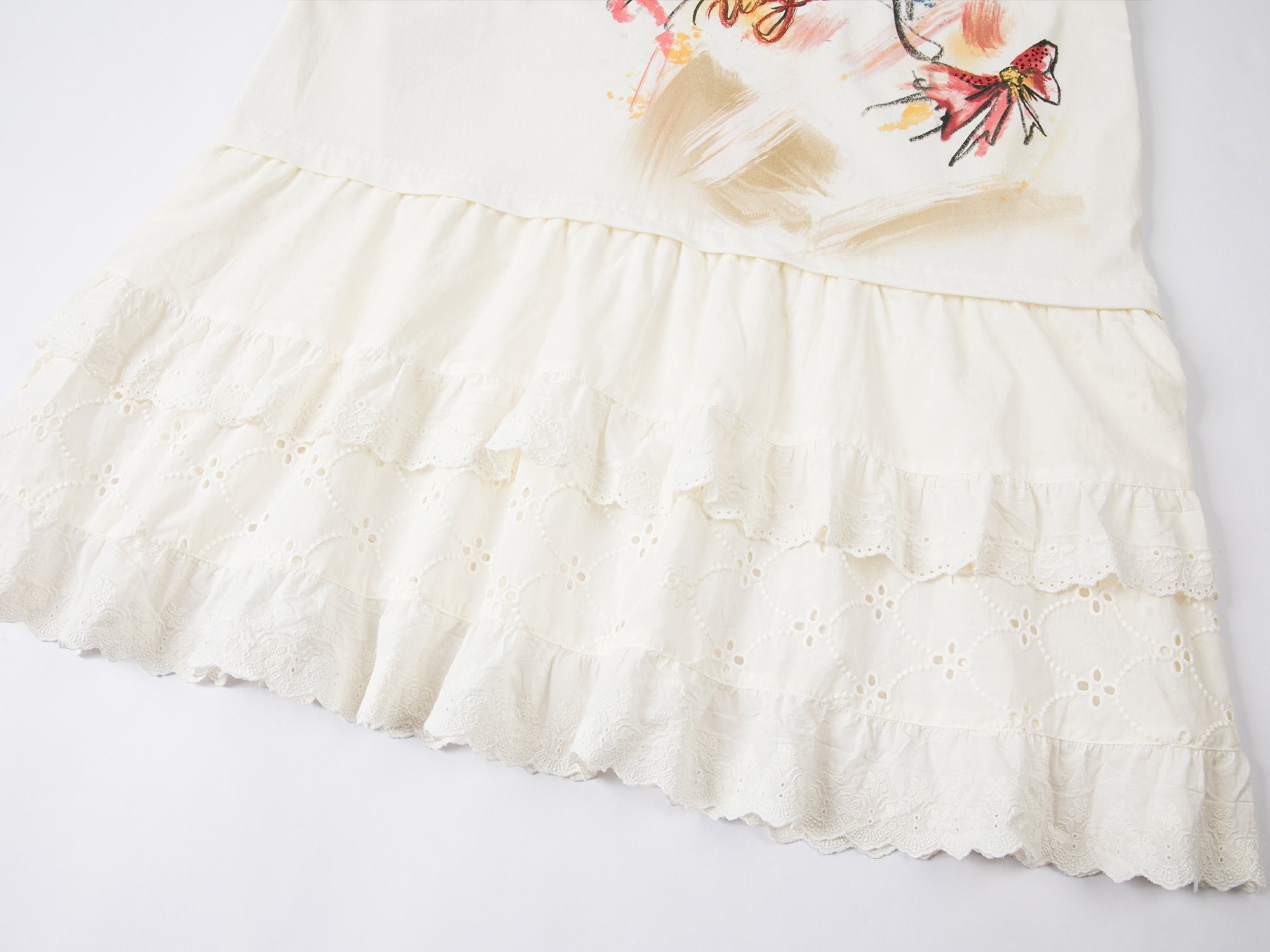 Graffiti lace patchwork dress