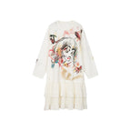 グラフィティレースパッチワークドレス
