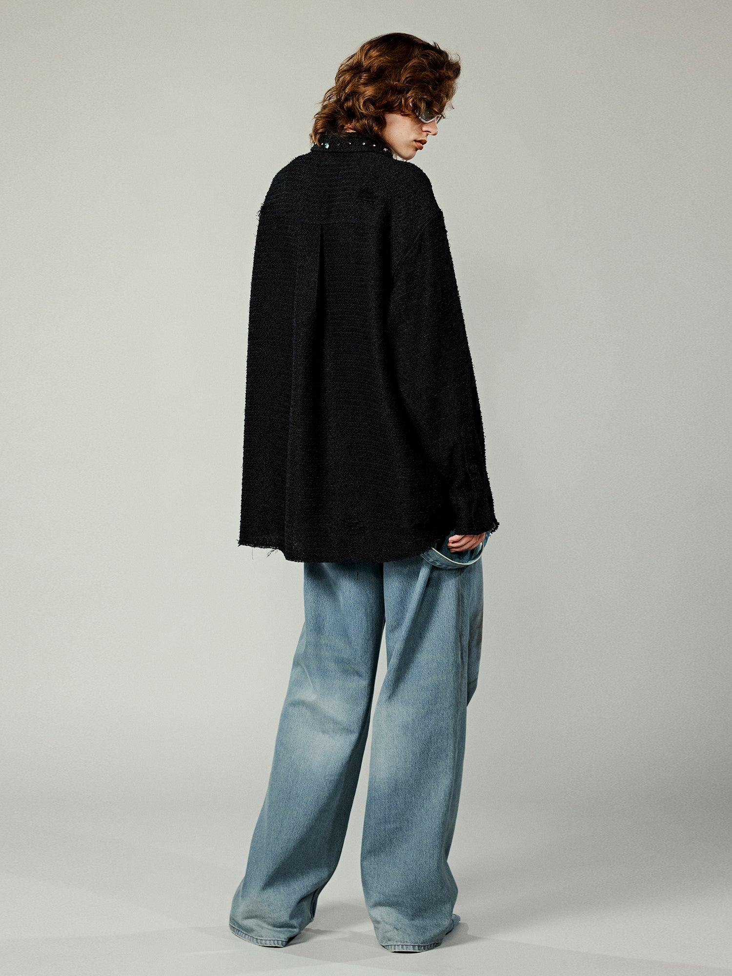 Embellished shirt jacket