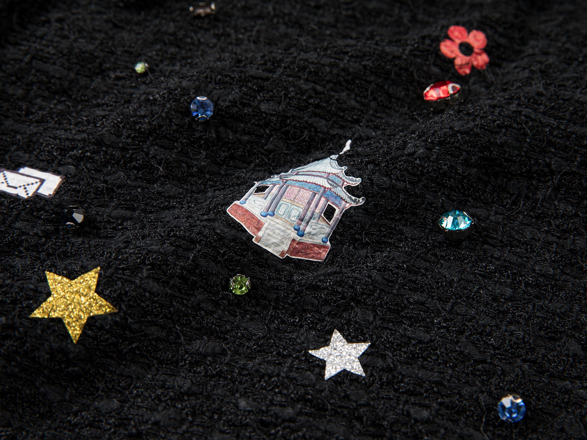 Embellished shirt jacket