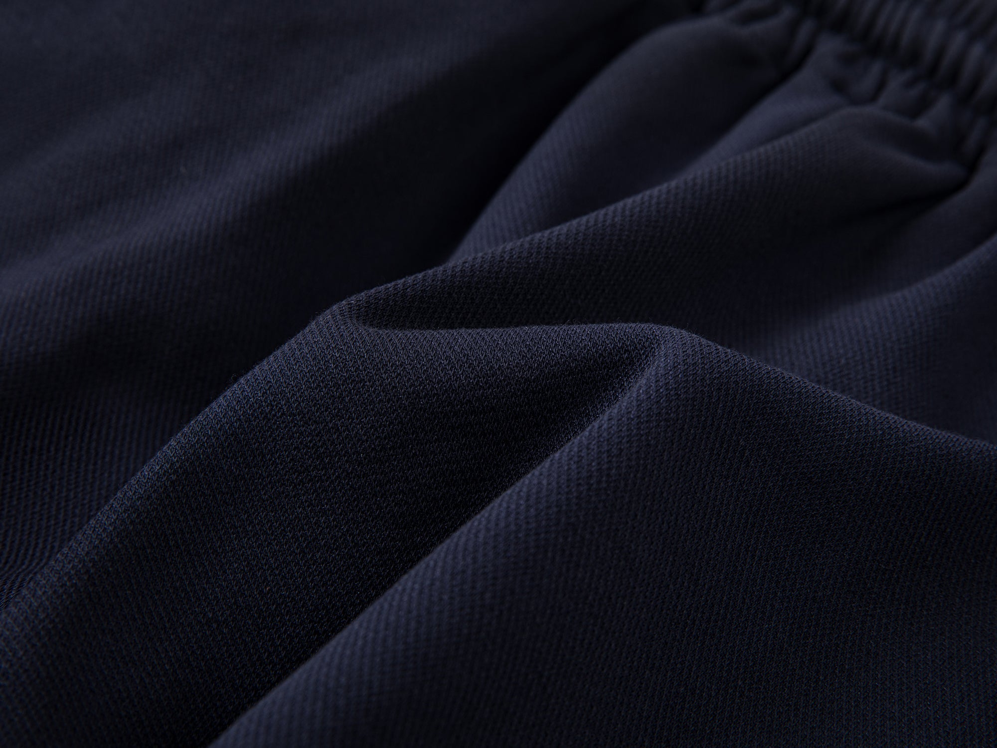 Sporty ruffle hem tweed skort in navy blue