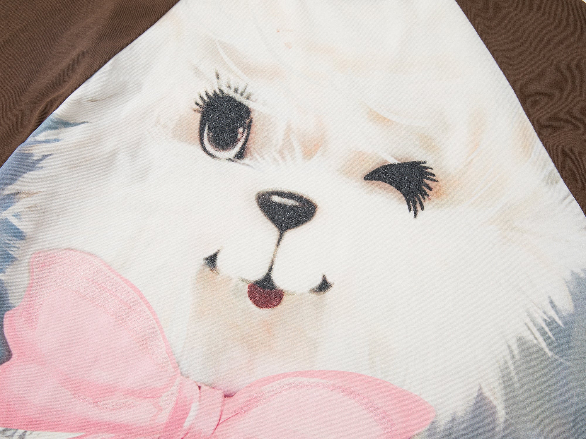 Playful dog raglan sleeve t-shirt