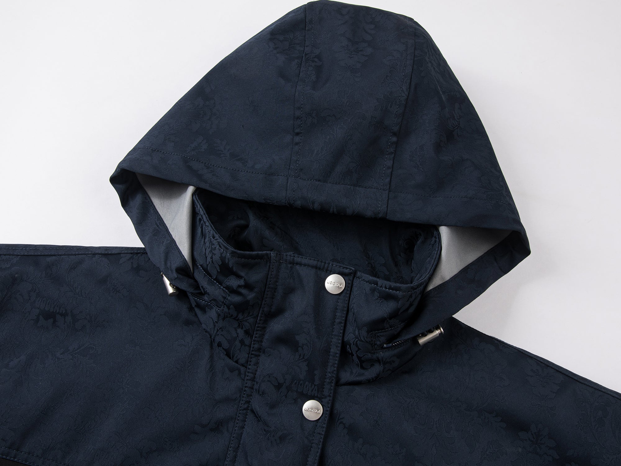 Satin utility padded parka jacket