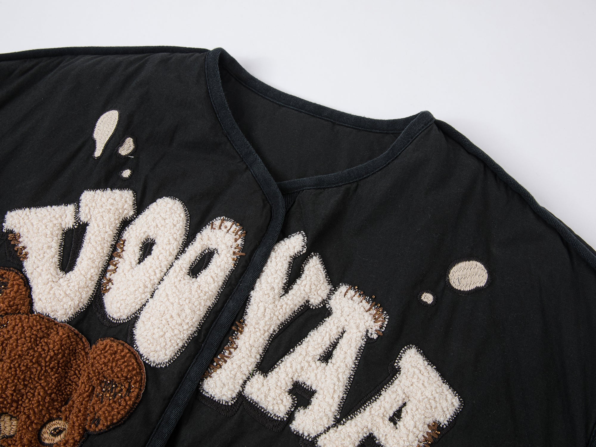 ''Panda and Bear" plush cotton jacket