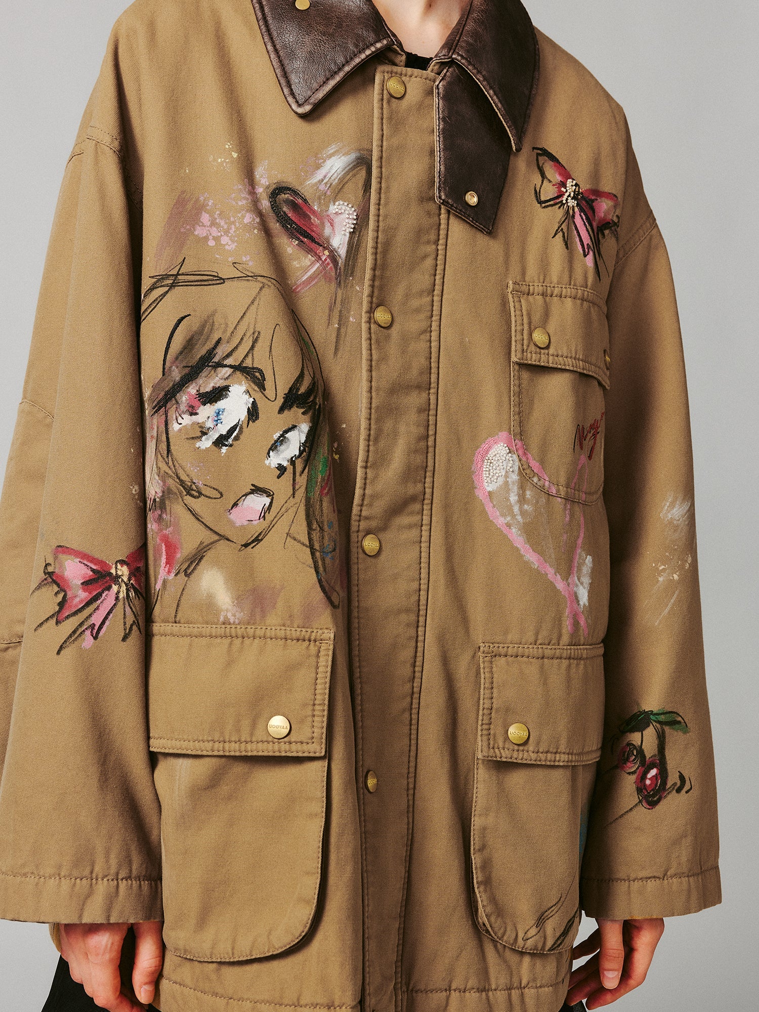 Graffiti anime girl outdoor jacket