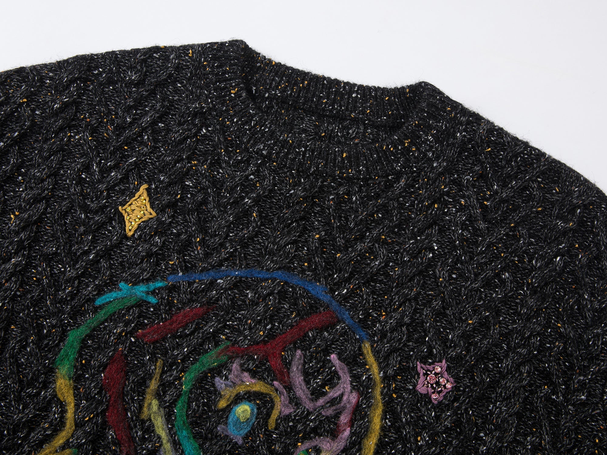 Graffiti anime girl sweater in dark grey