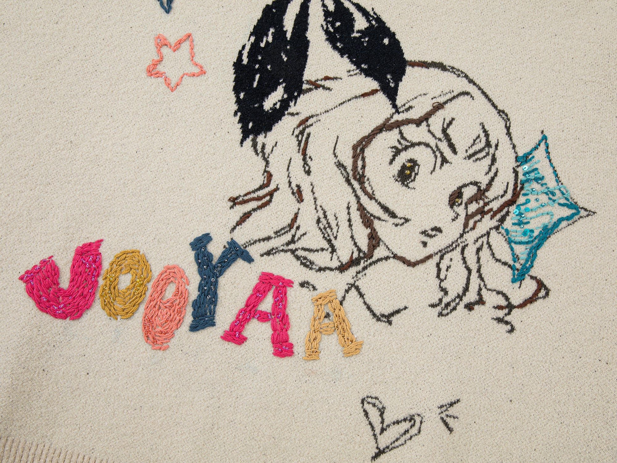 Graffiti trompe l'oeil sailor collar anime girl sweater