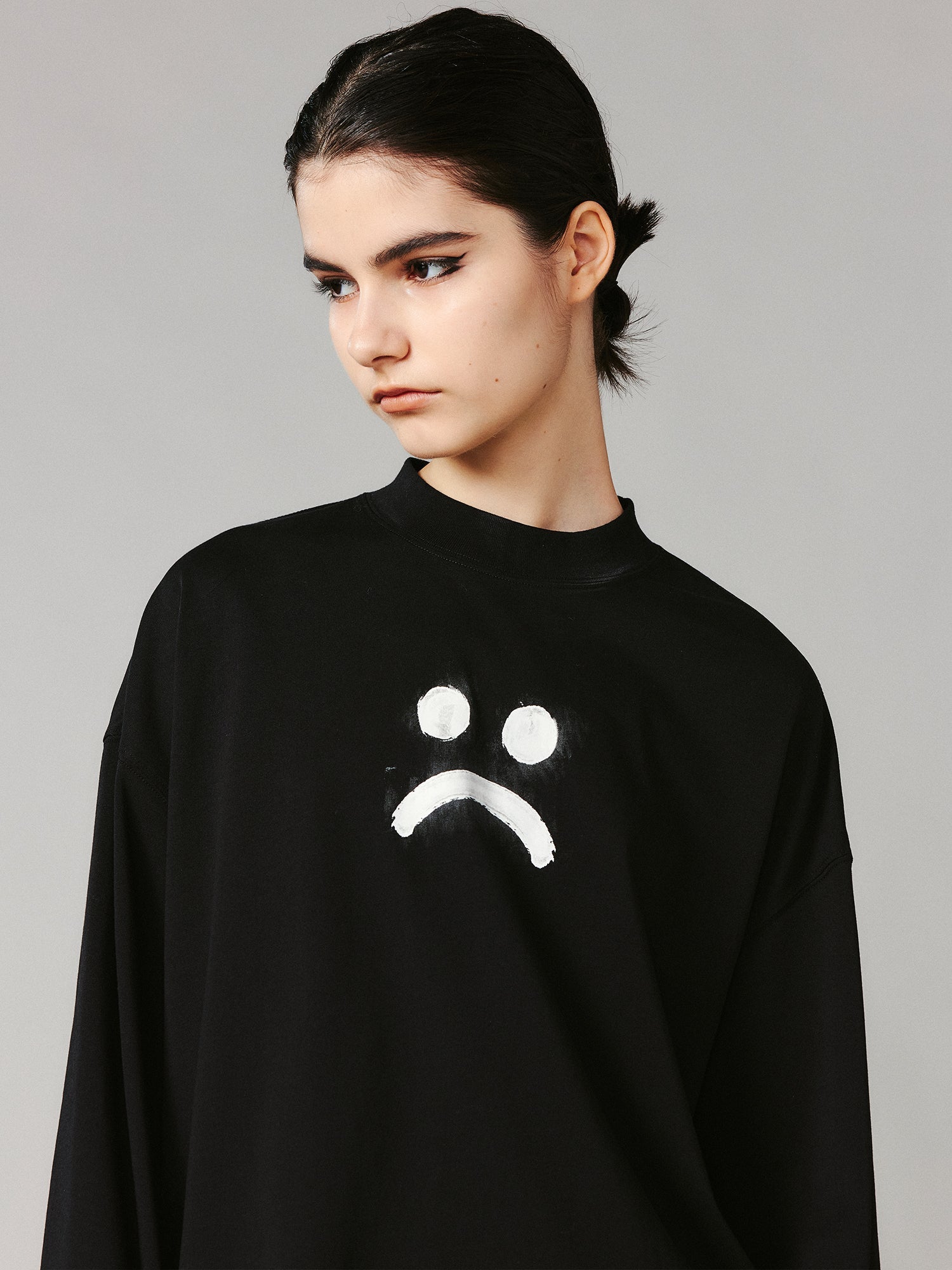 Crying face long-sleeve T-shirt