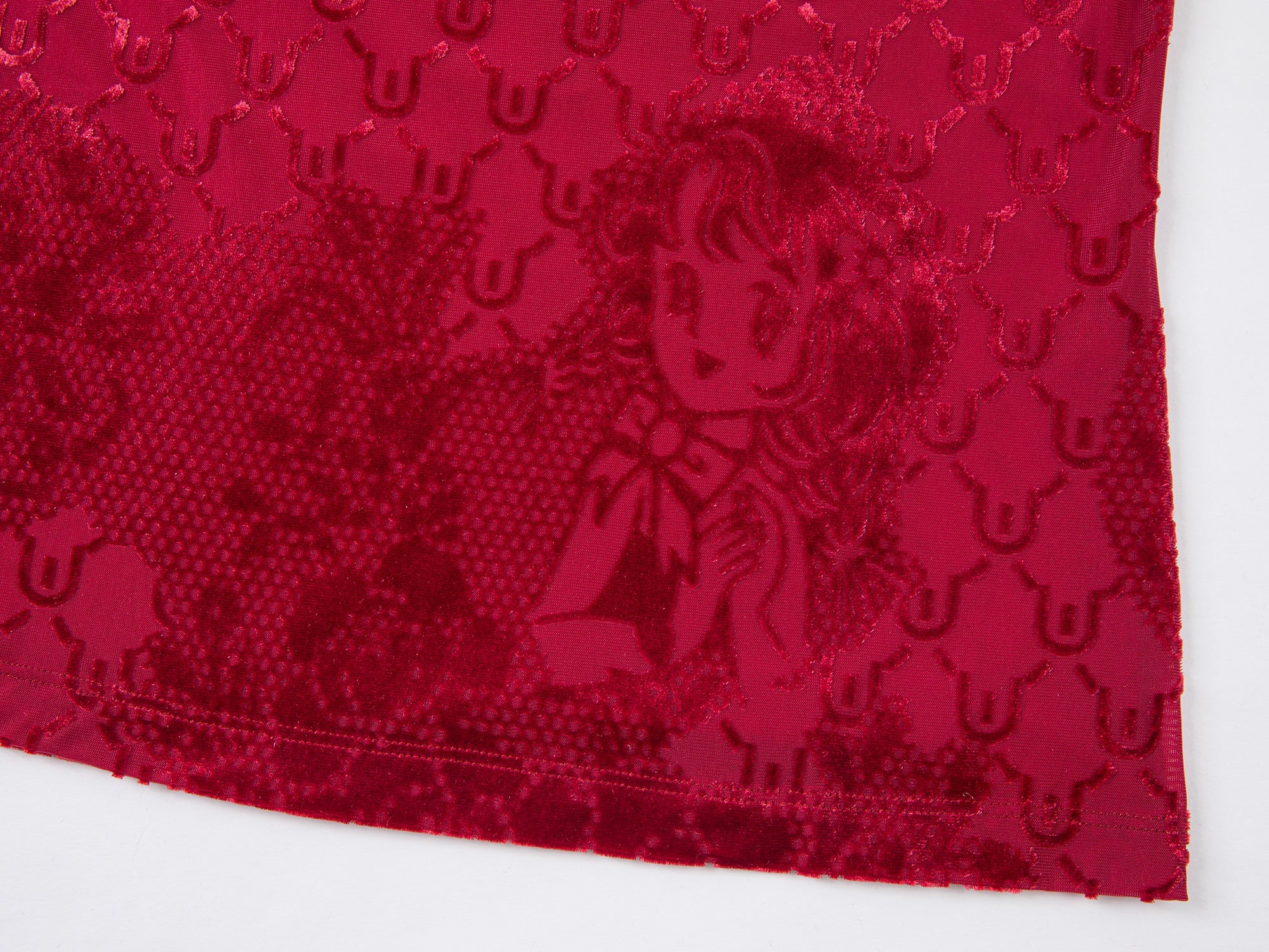 Anime girl velvet burnout t-shirt