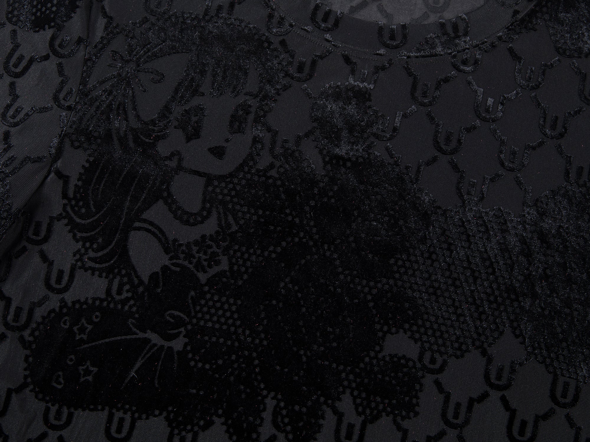 Anime girl velvet burnout t-shirt