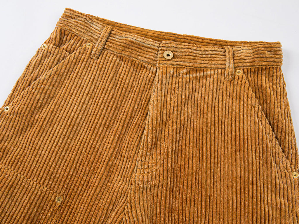 Washed corduroy workwear pants